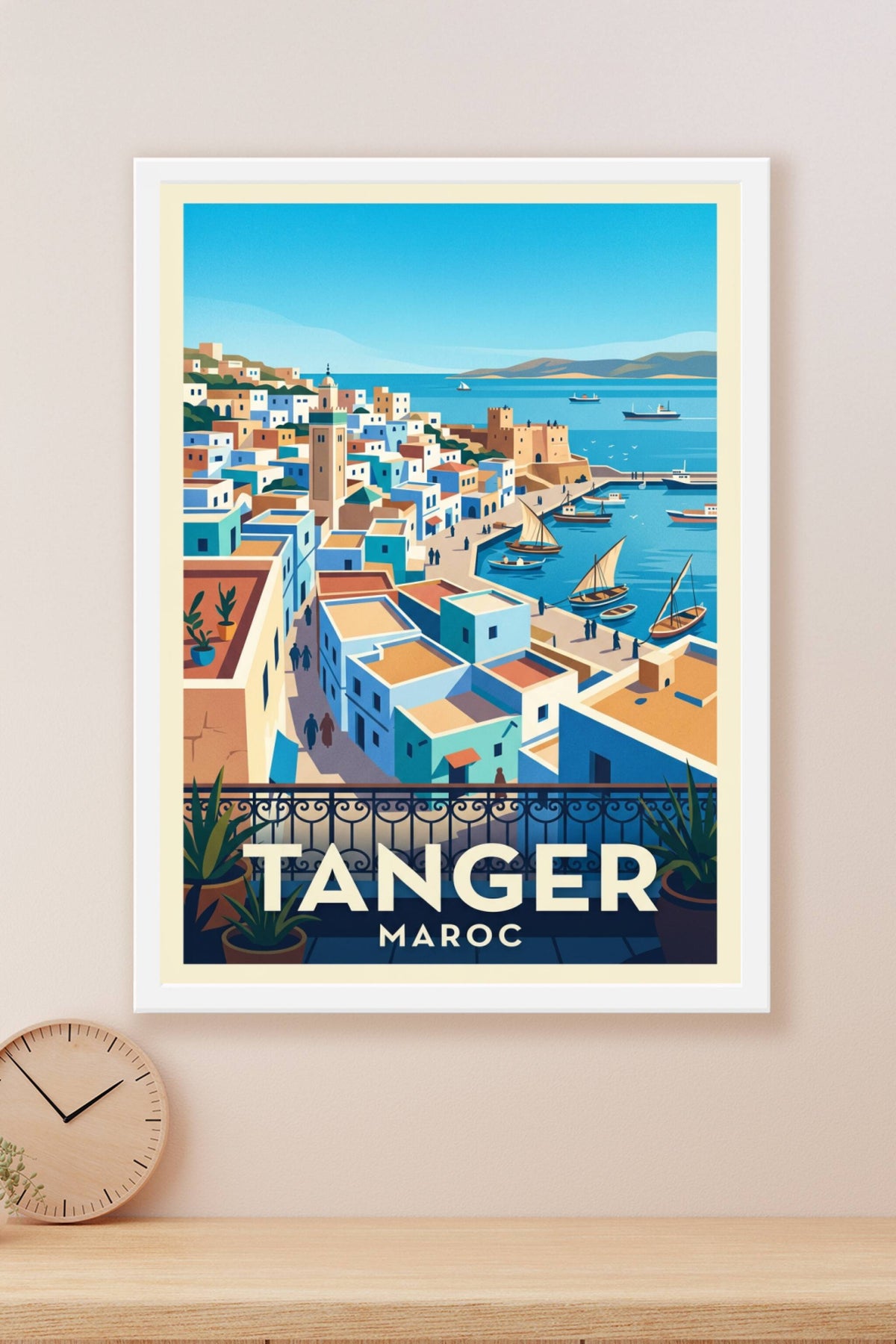 Affiche de Tanger, poster vue sur le port