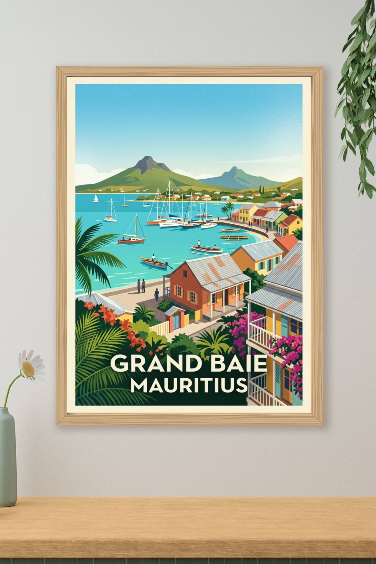 Affiche de Grand Baie, poster de l'île Maurice