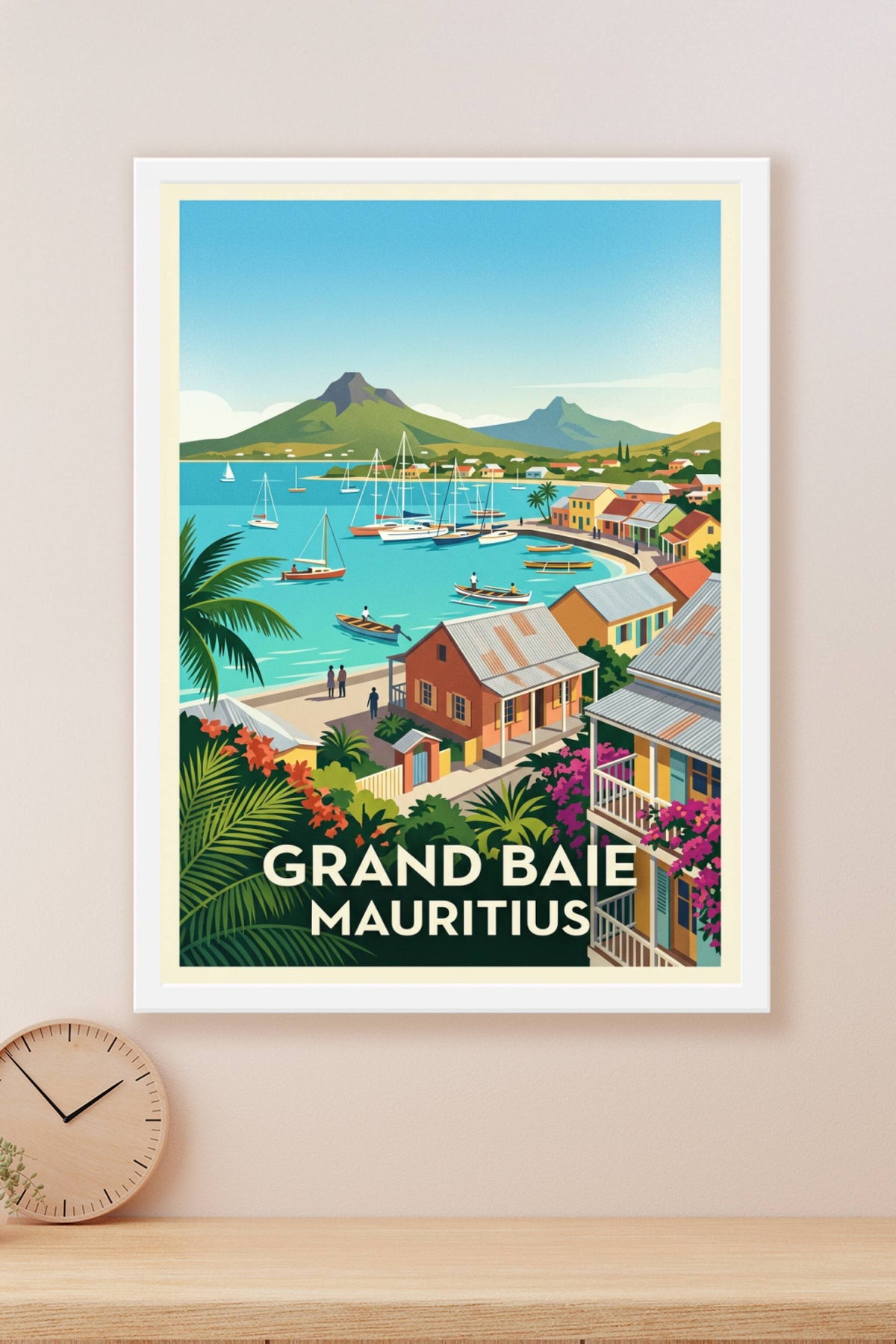 Affiche de Grand Baie, poster de l'île Maurice