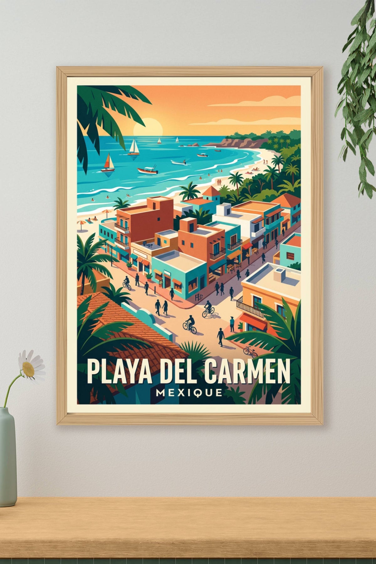 Affiche de Playa del Carmen, décor Mexique