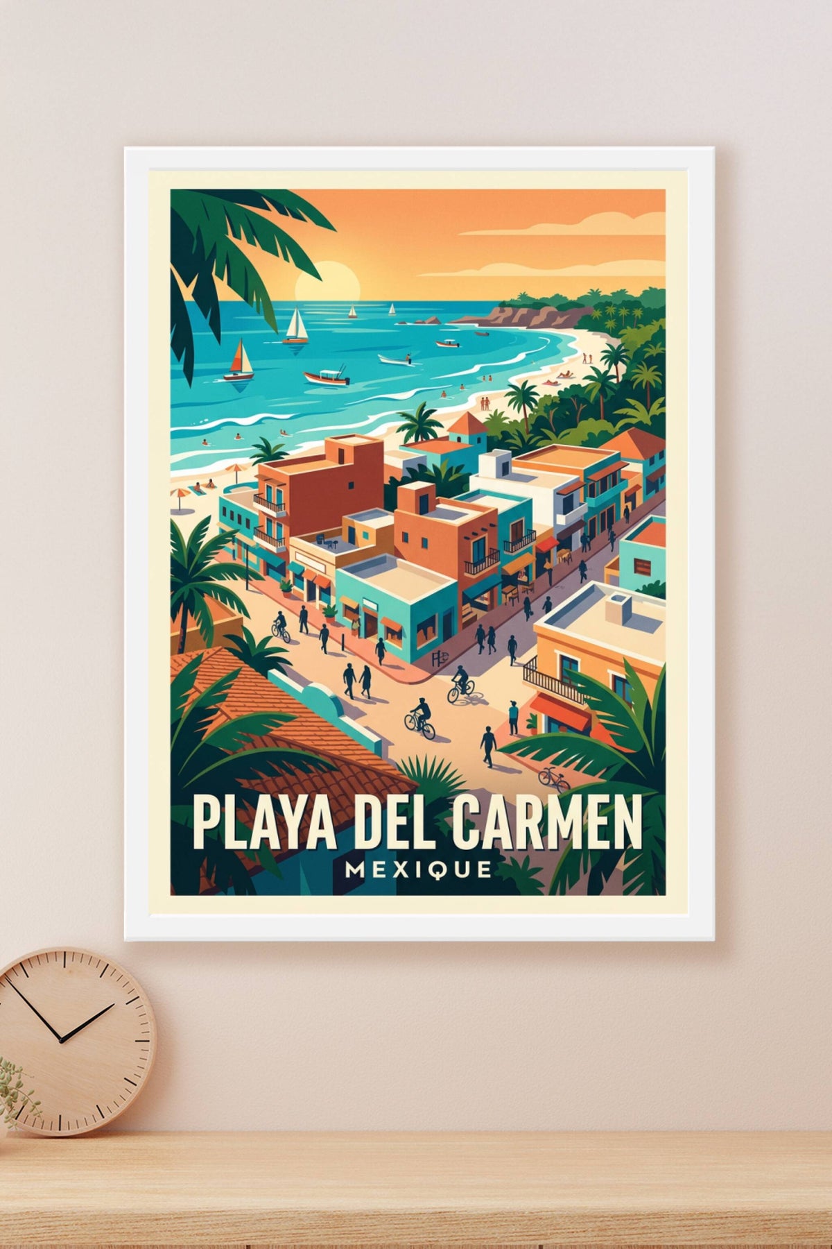 Affiche de Playa del Carmen, décor Mexique