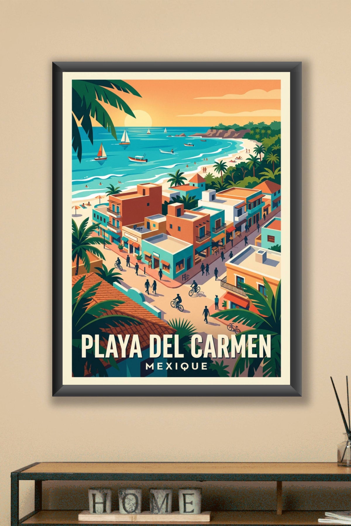 Affiche de Playa del Carmen, décor Mexique