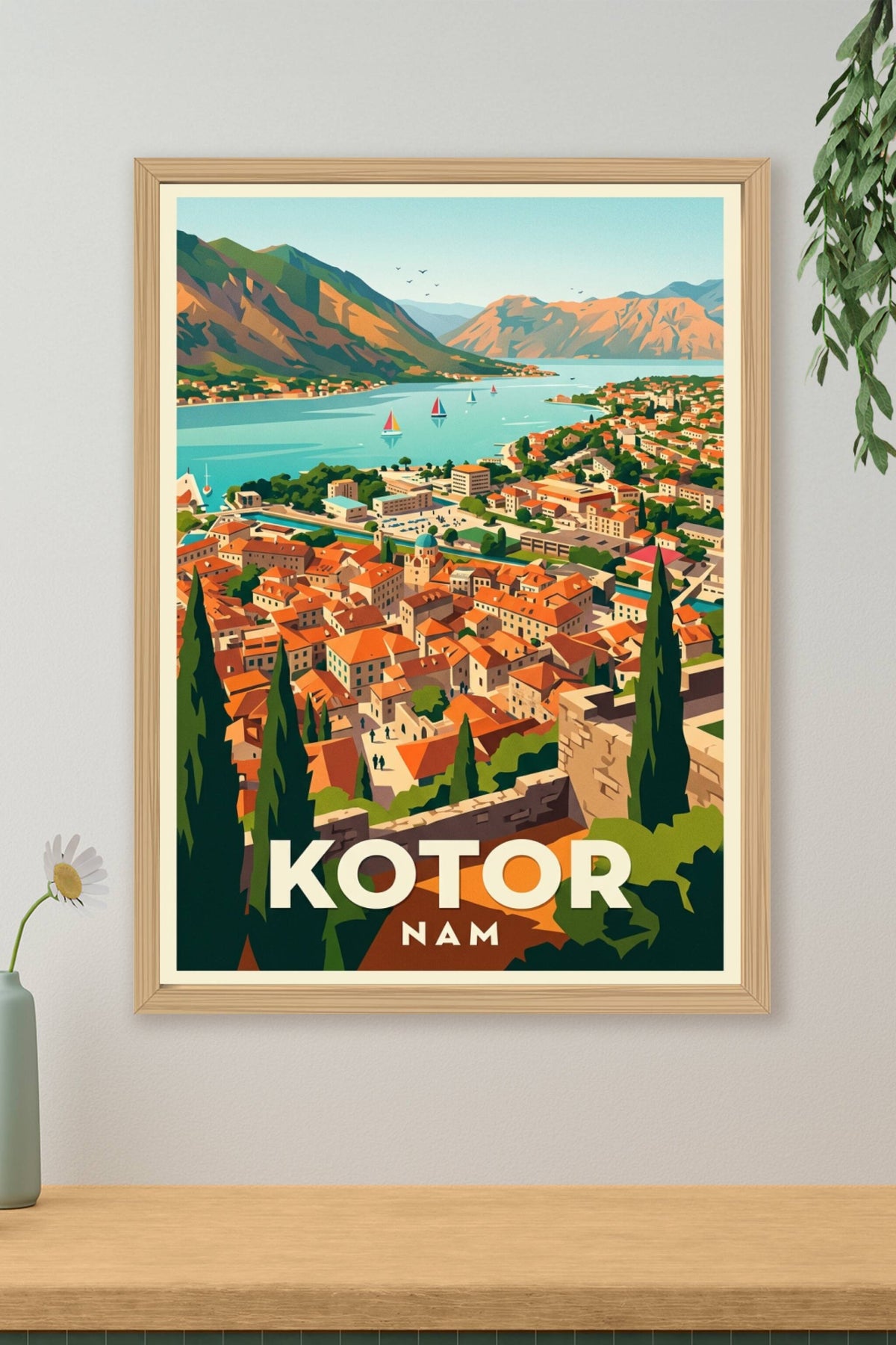 Affiche de Kotor, poster ville médiévale