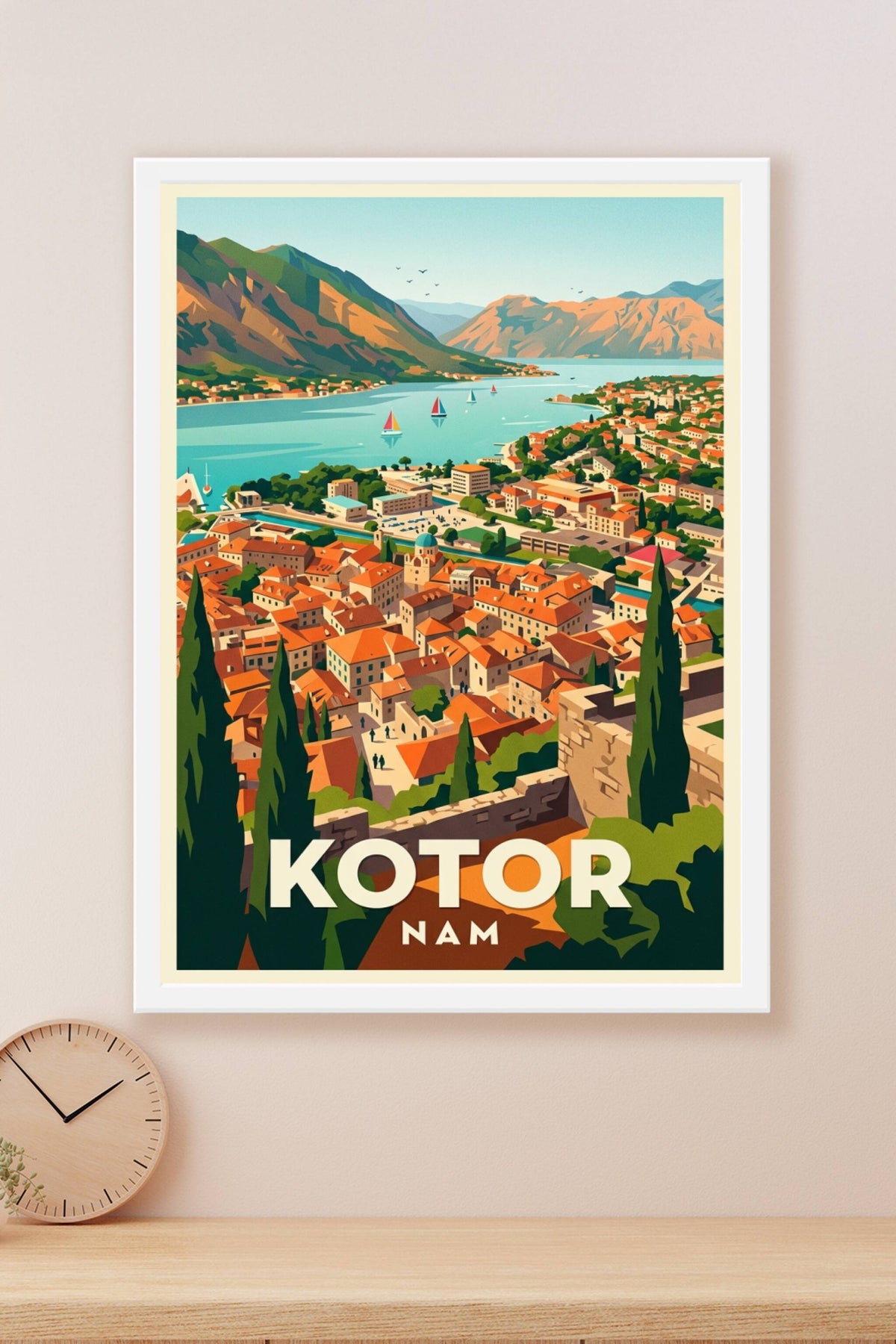 Affiche de Kotor, poster ville médiévale