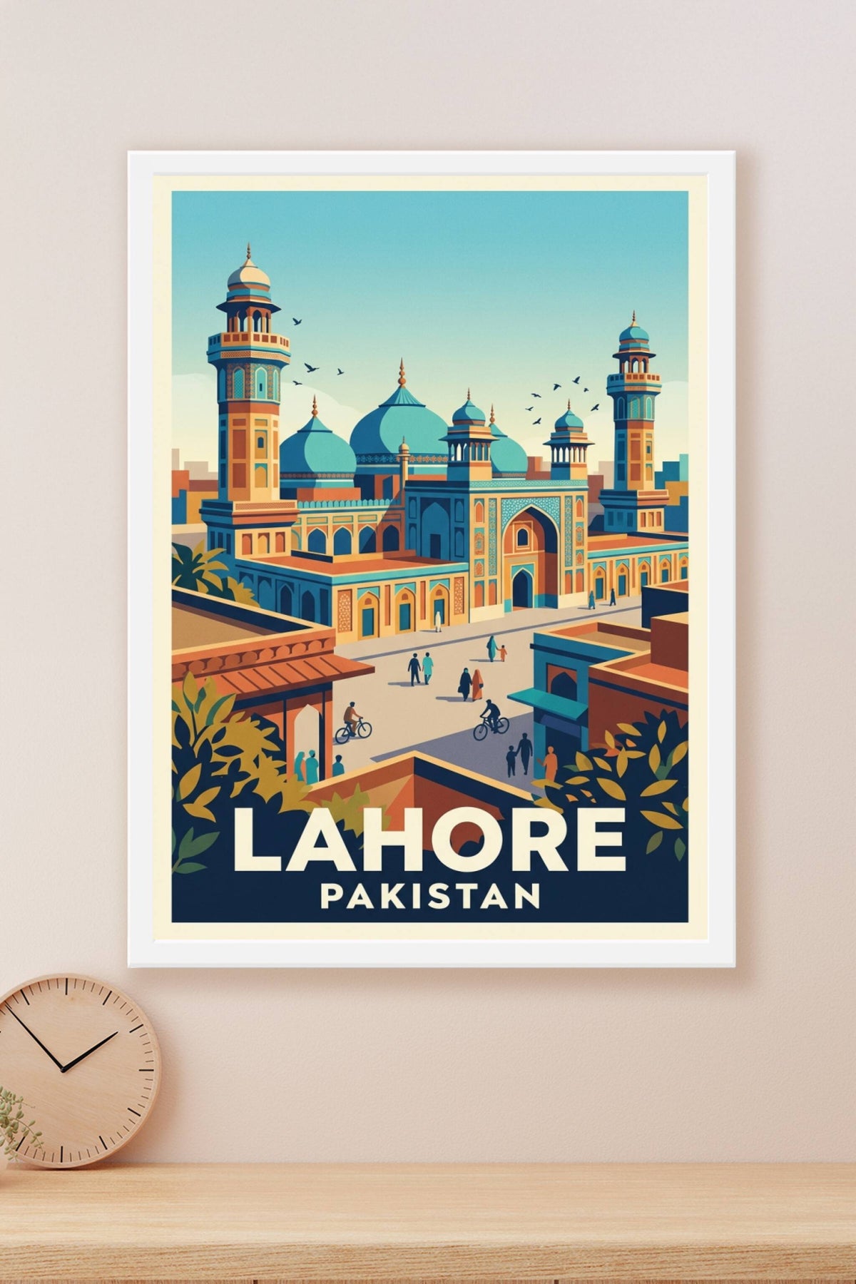Affiche du Pakistan, Lahore mosquée bleue