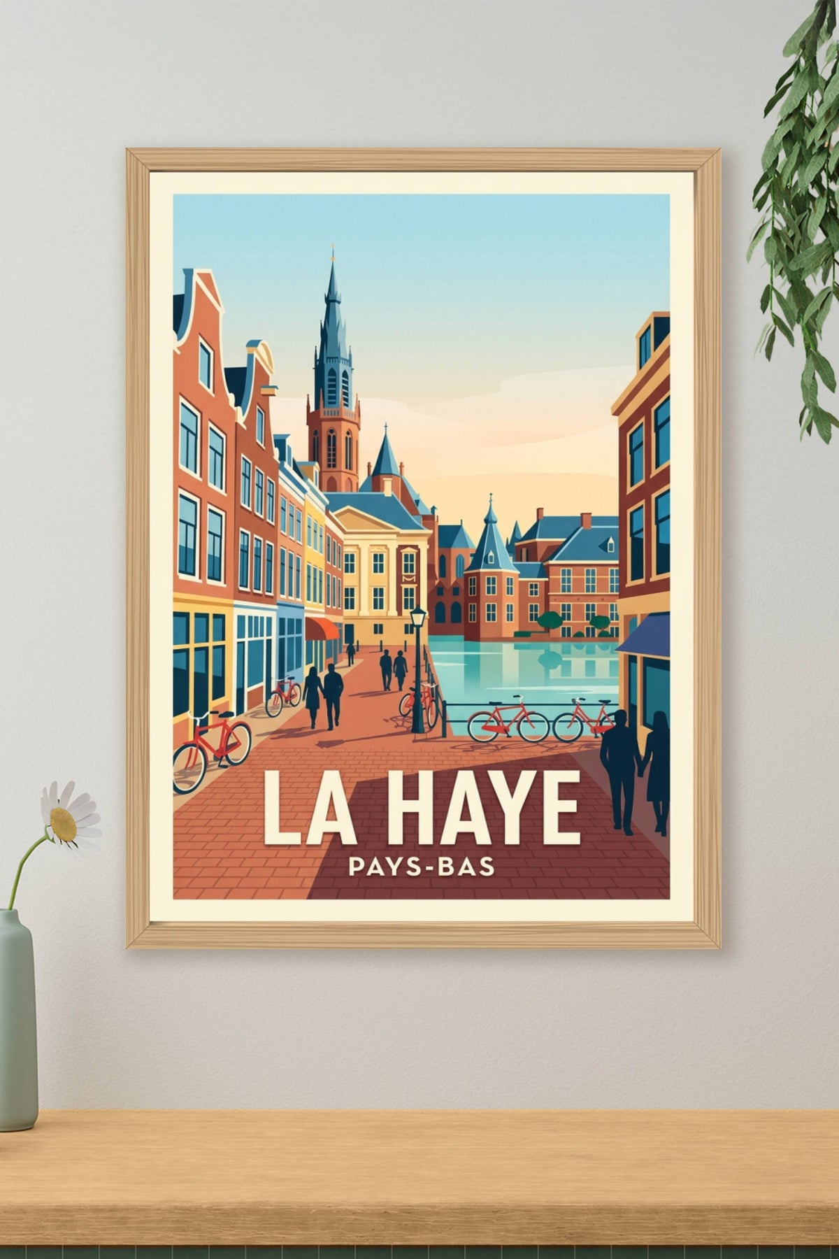 Affiche de La Haye, poster ville des Pays-Bas