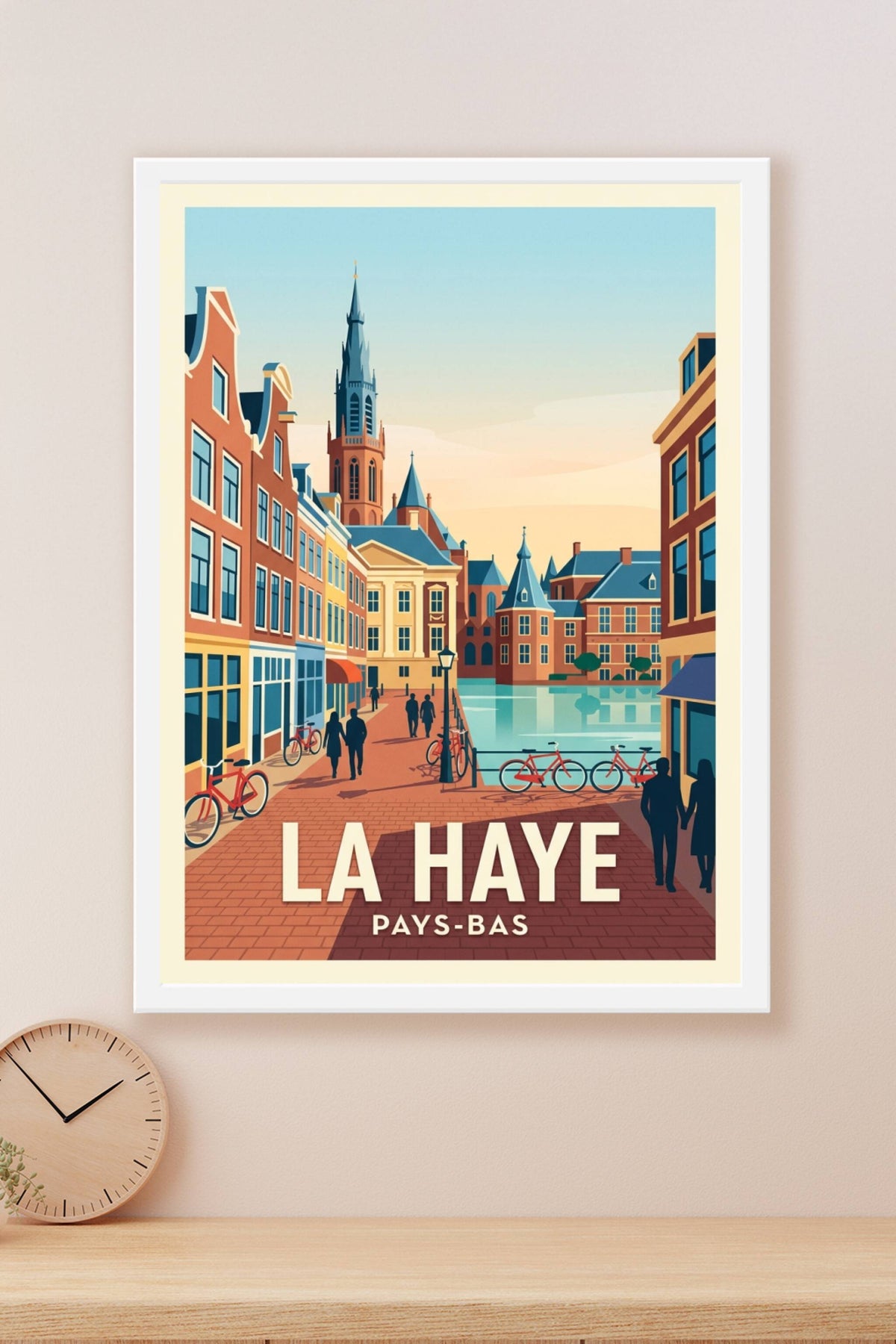 Affiche de La Haye, poster ville des Pays-Bas
