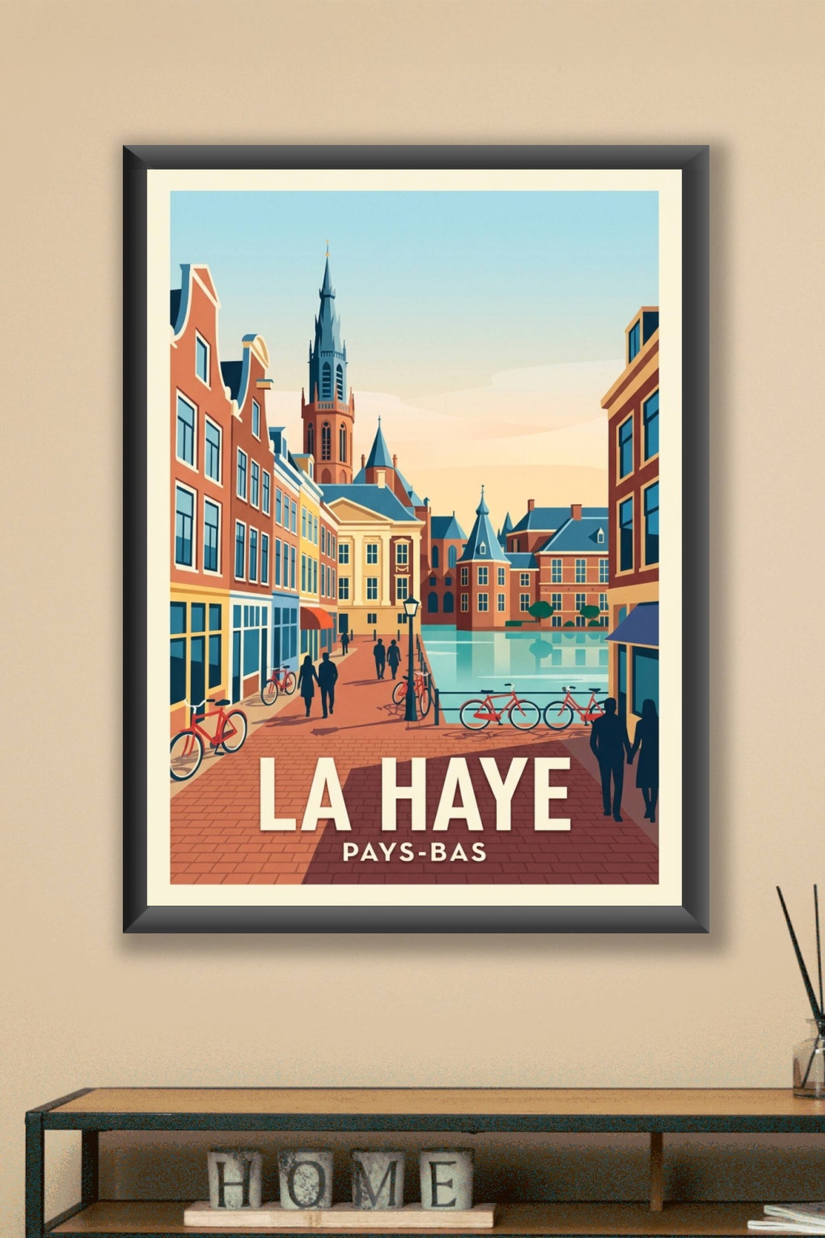 Affiche de La Haye, poster ville des Pays-Bas