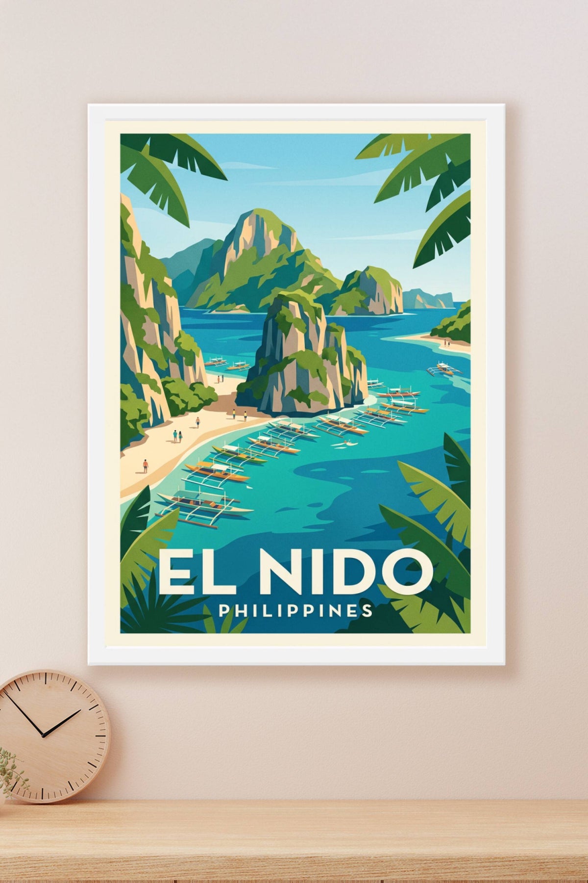 Poster d'El Nido, Philippines, lagune tropicale