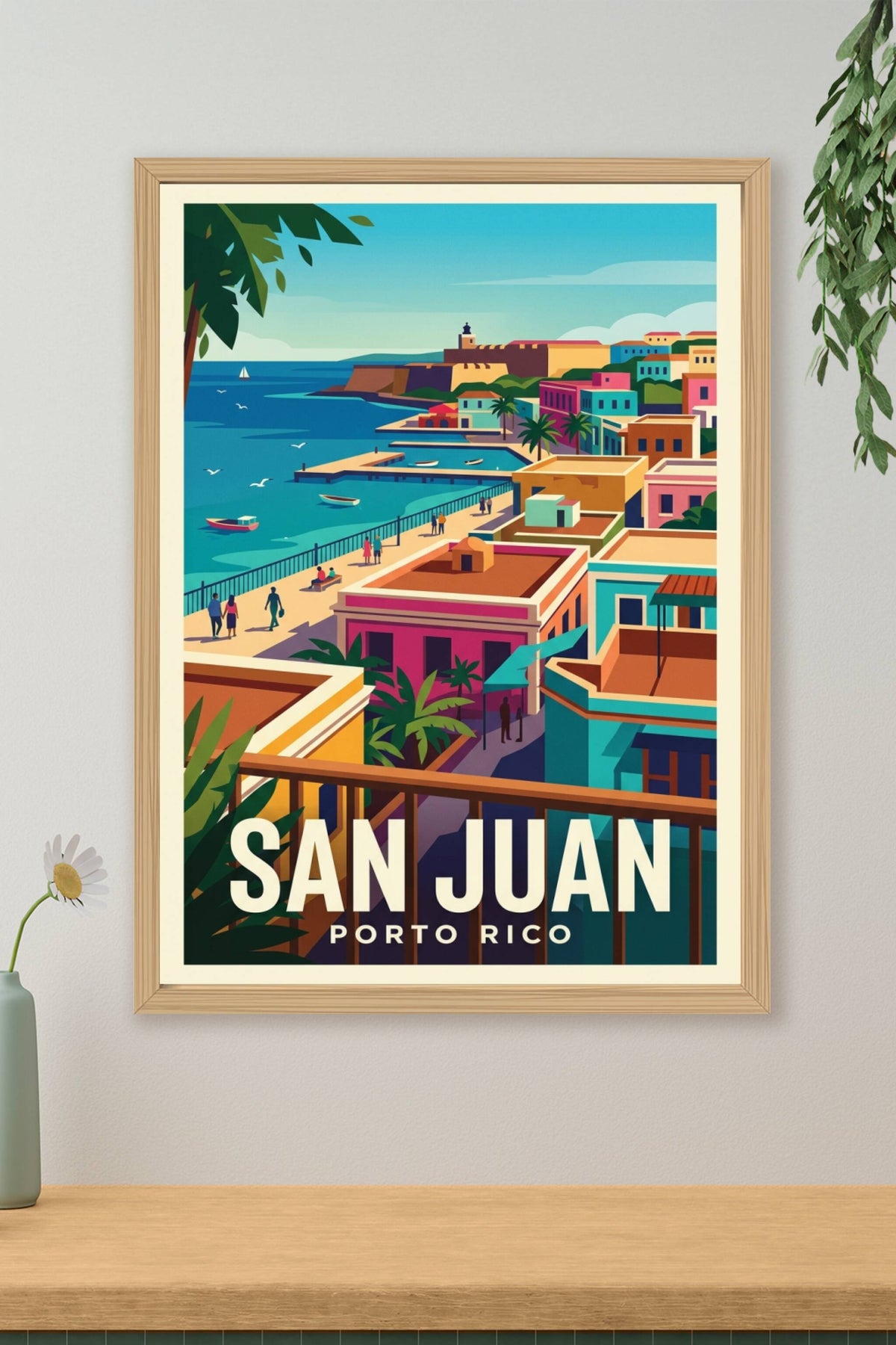 Affiche de San Juan, poster ville de Porto Rico