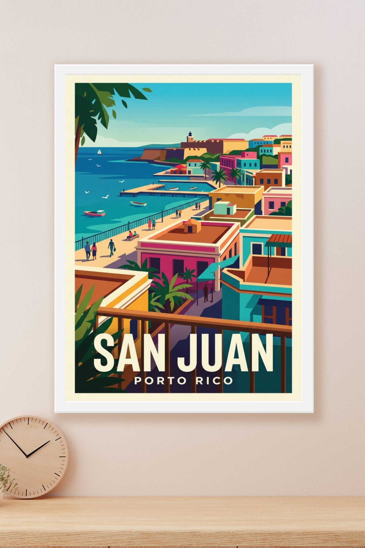 Affiche de San Juan, poster ville de Porto Rico