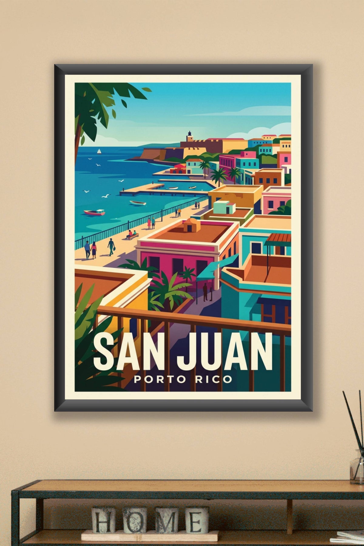 Affiche de San Juan, poster ville de Porto Rico