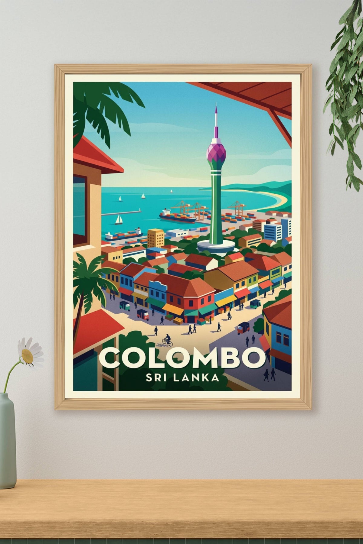 Affiche de Colombo, Lotus Tower au Sri Lanka