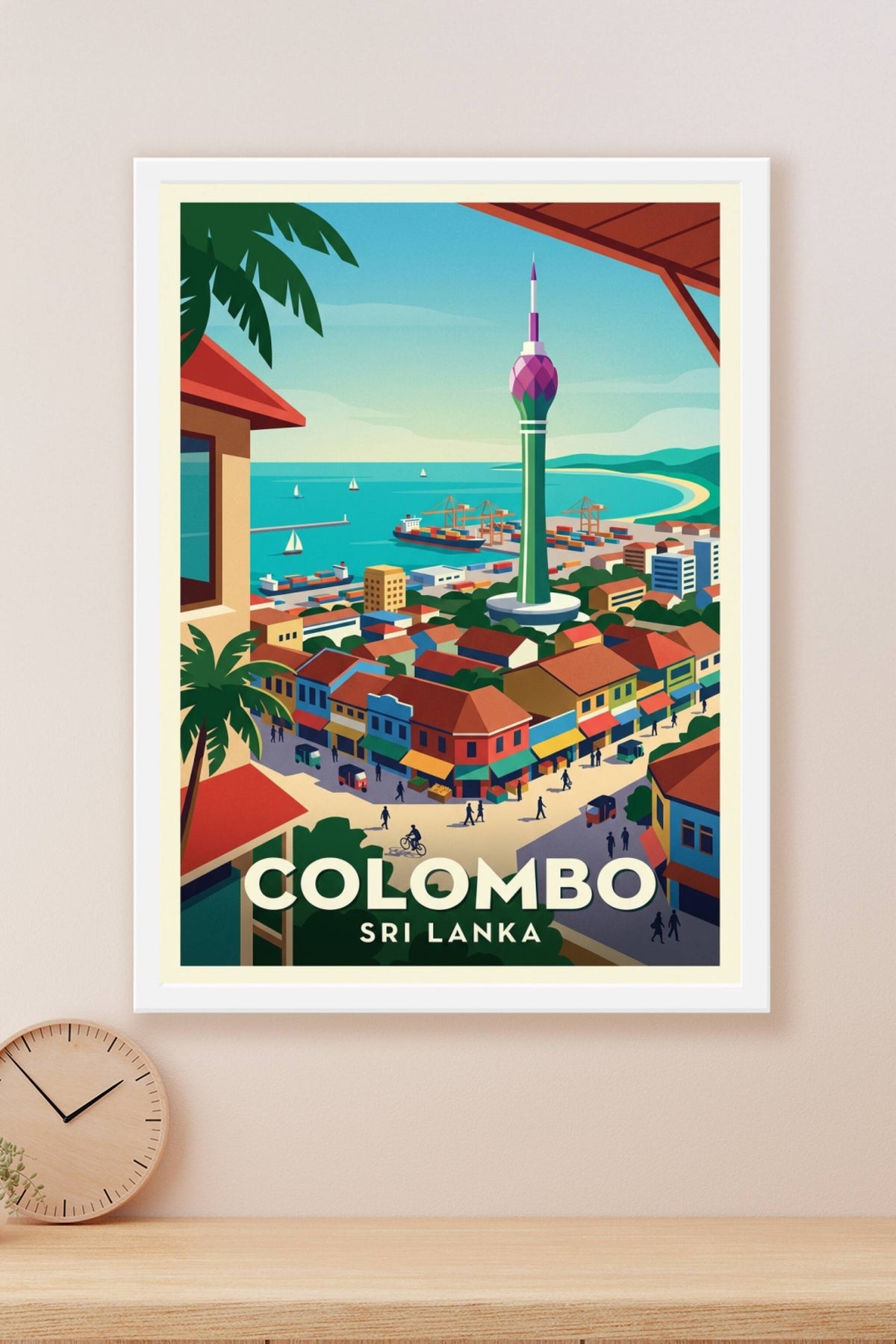 Affiche de Colombo, Lotus Tower au Sri Lanka