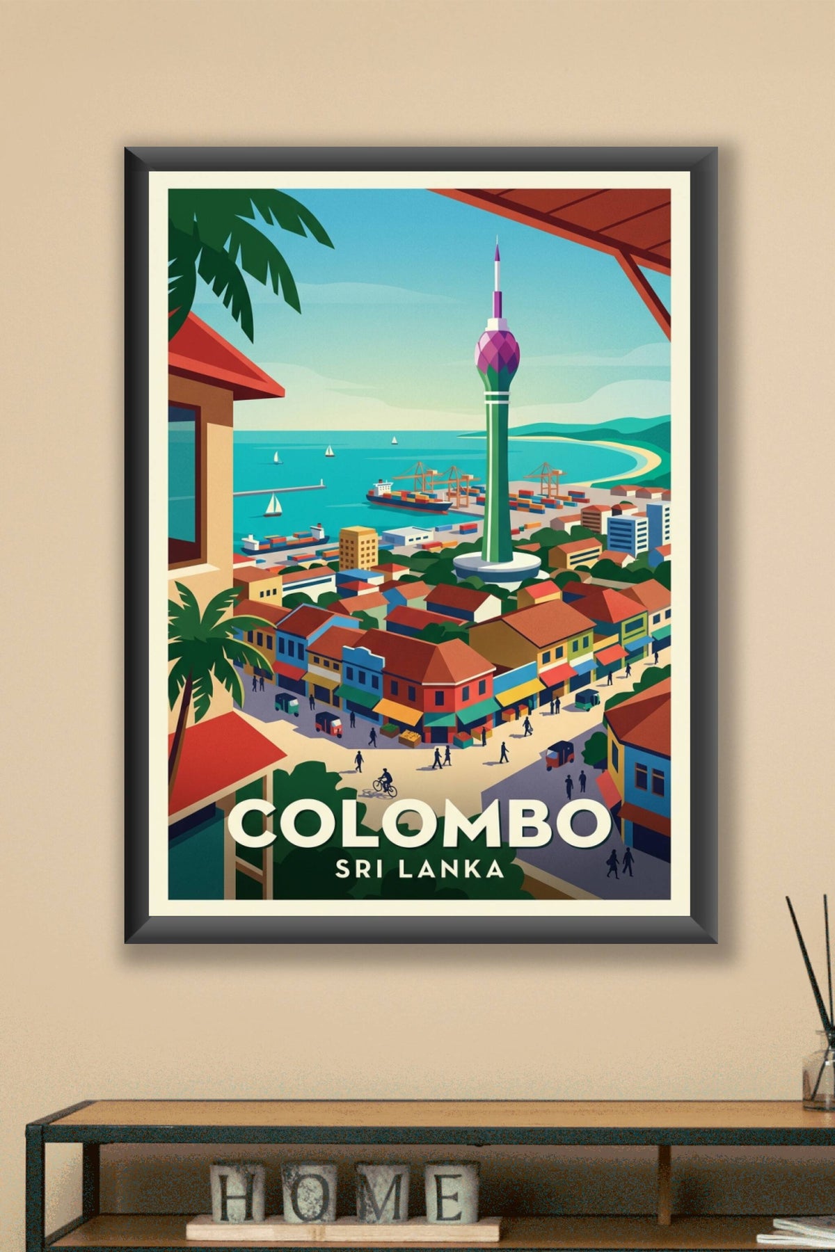 Affiche de Colombo, Lotus Tower au Sri Lanka