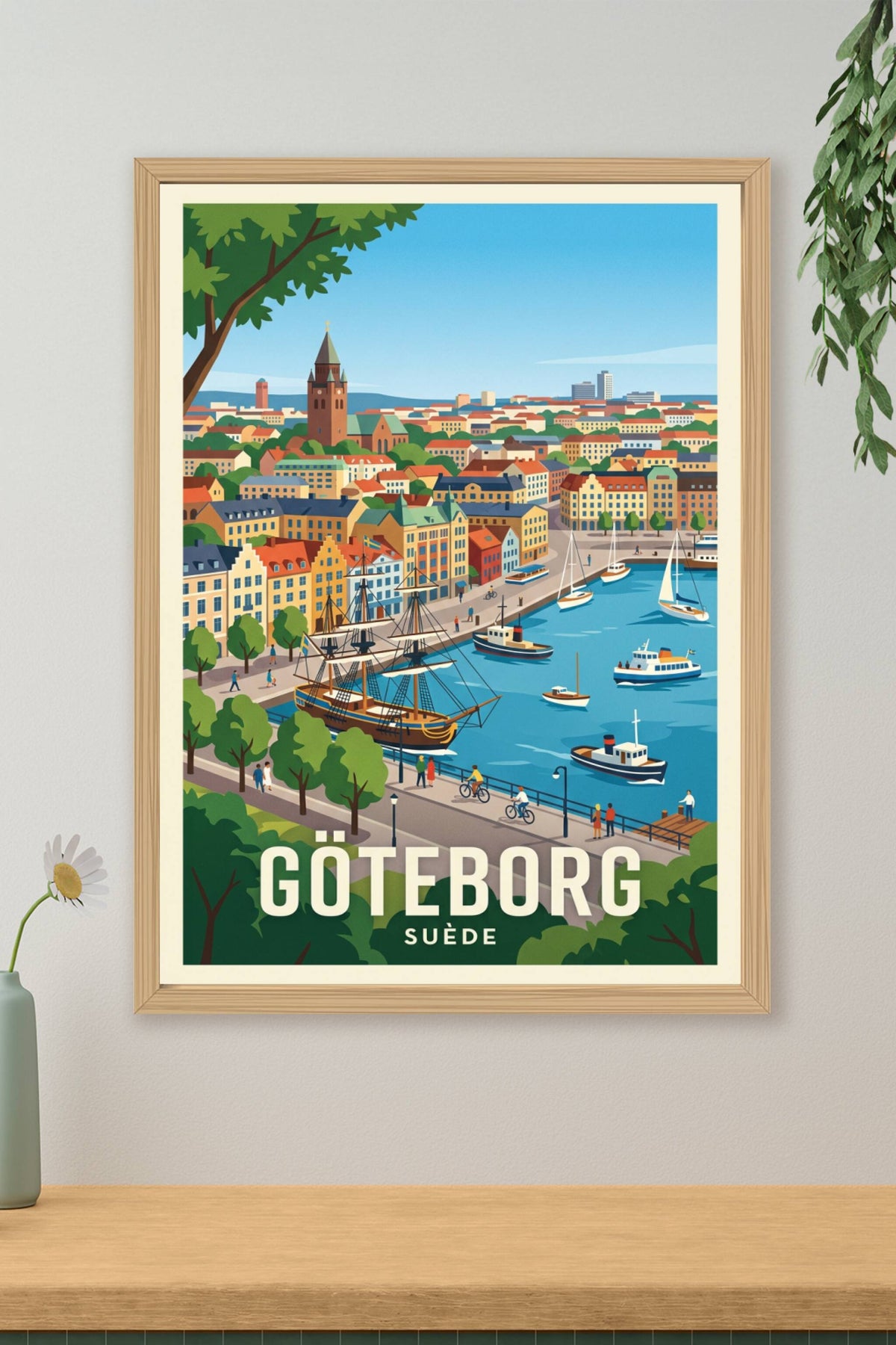 Affiche de Göteborg, poster port de Suède