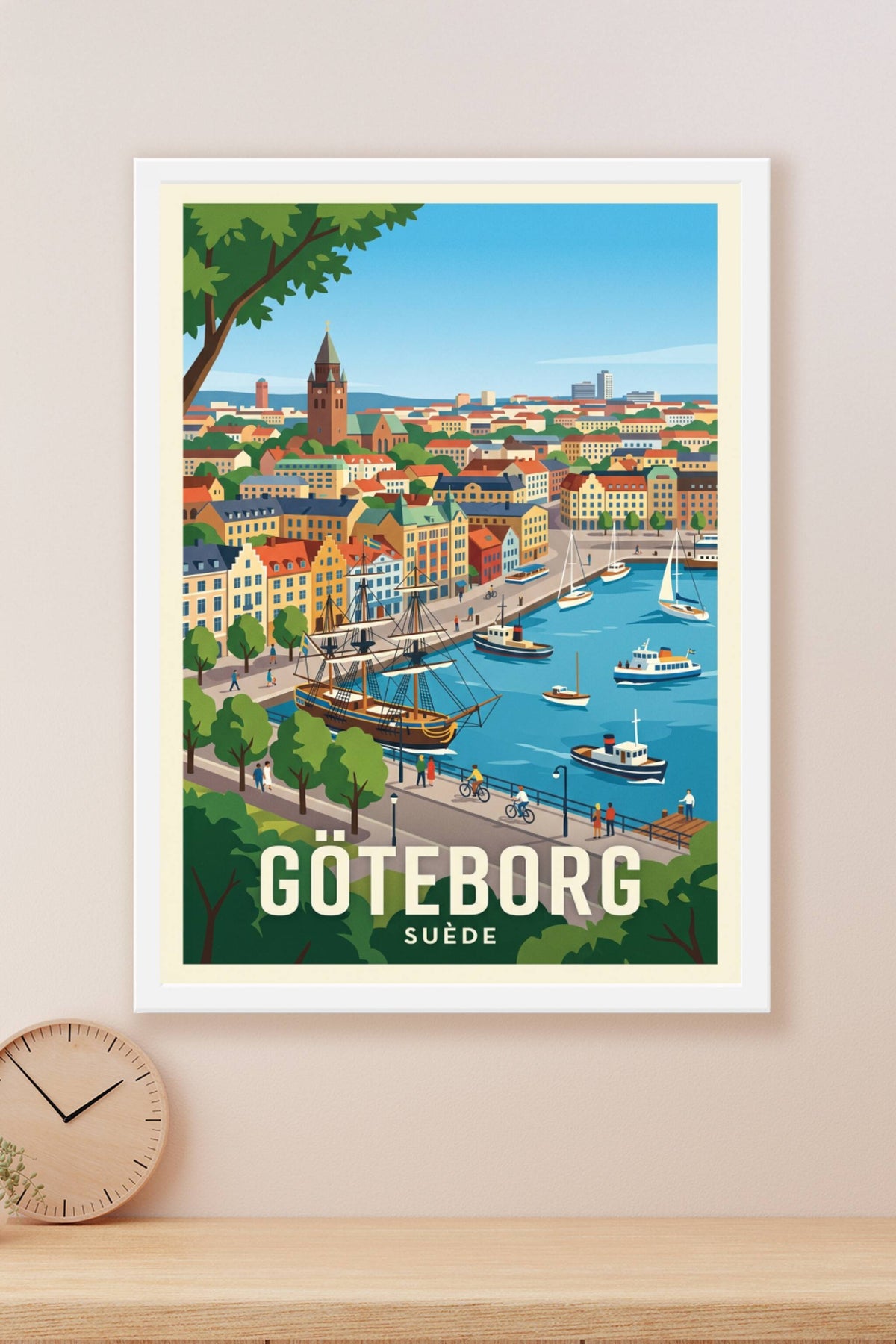 Affiche de Göteborg, poster port de Suède