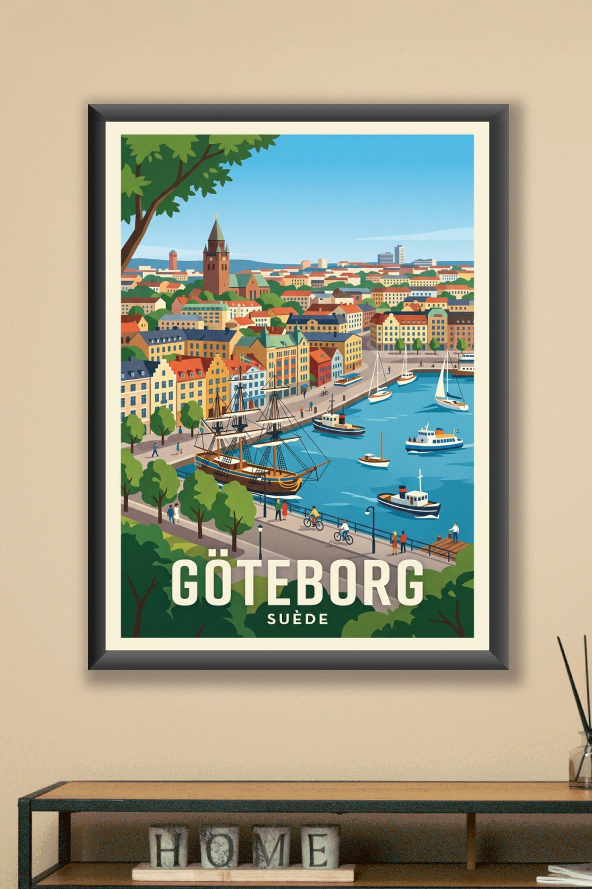 Affiche de Göteborg, poster port de Suède