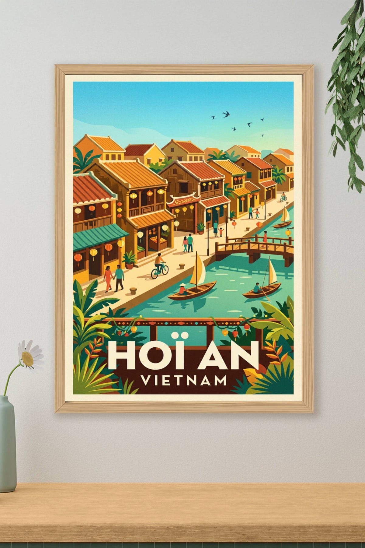 Affiche de Hoi An, poster lanternes du Vietnam