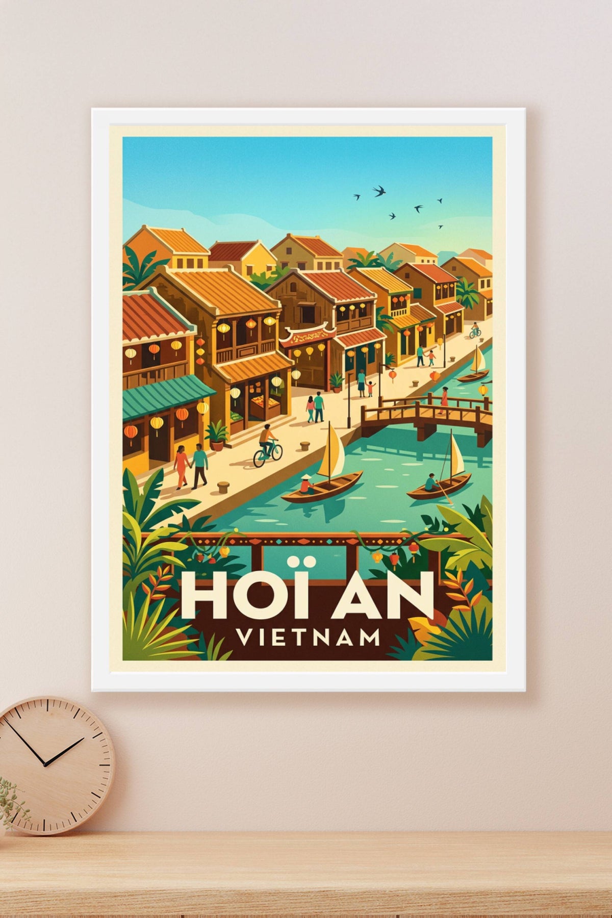 Affiche de Hoi An, poster lanternes du Vietnam