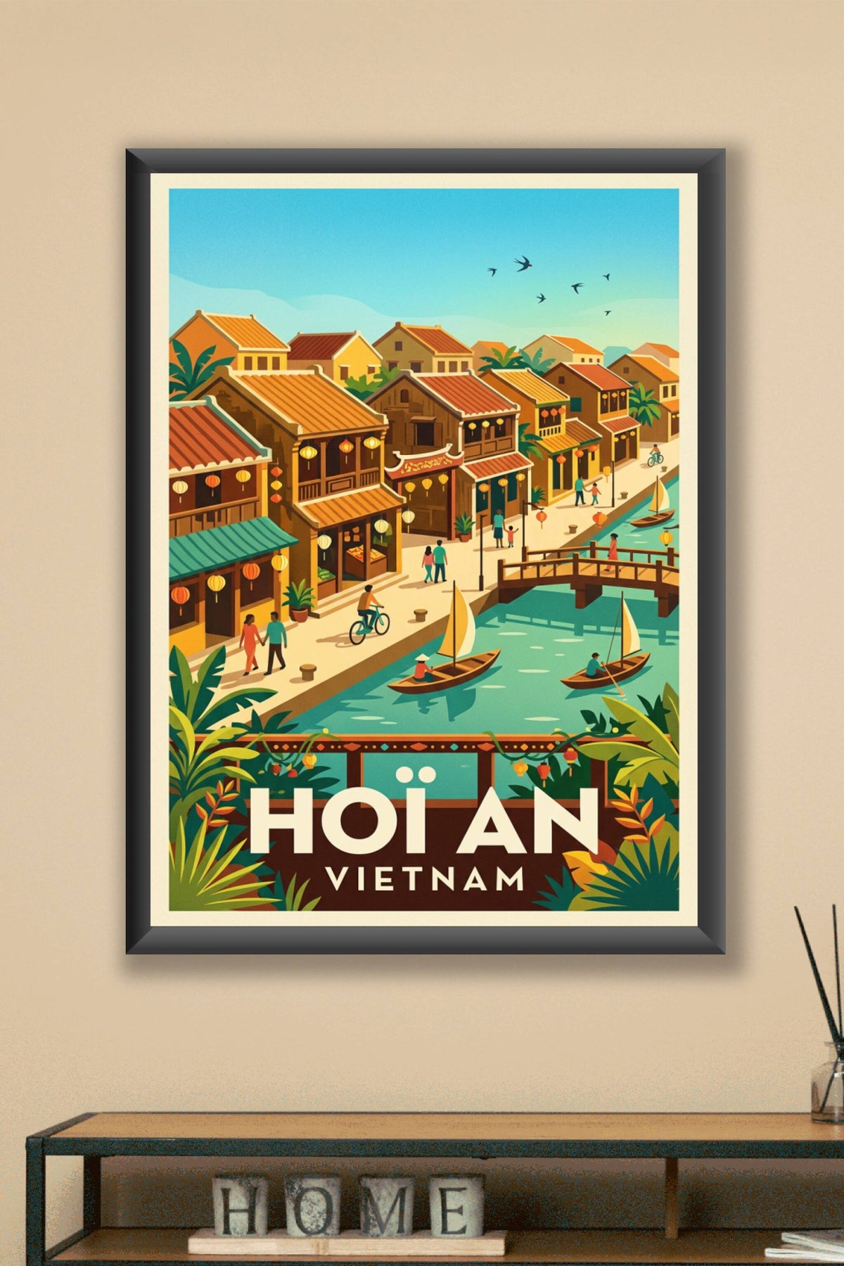 Affiche de Hoi An, poster lanternes du Vietnam