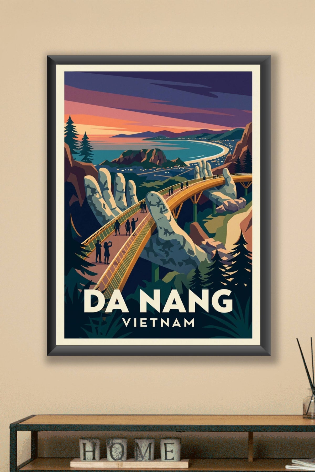 Affiche de Da Nang, Pont d'Or du Vietnam