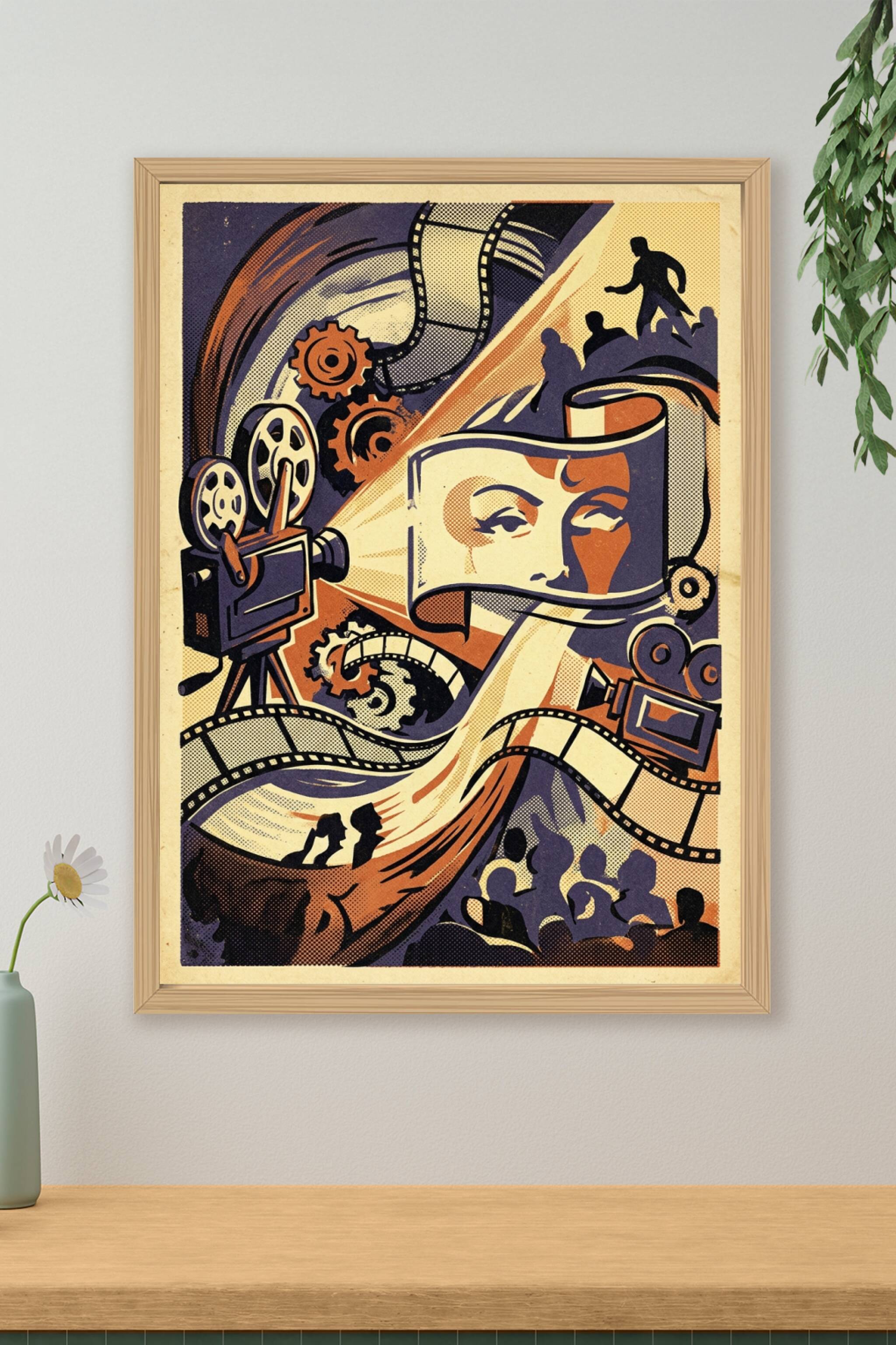 Affiche cinéma vintage, poster décoratif