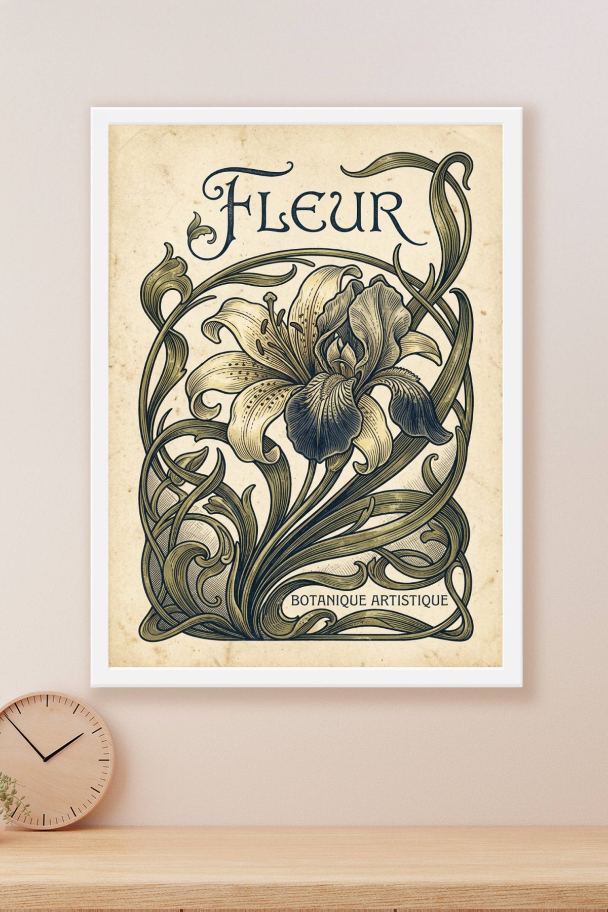 Affiche Fleur vintage, botanique artistique