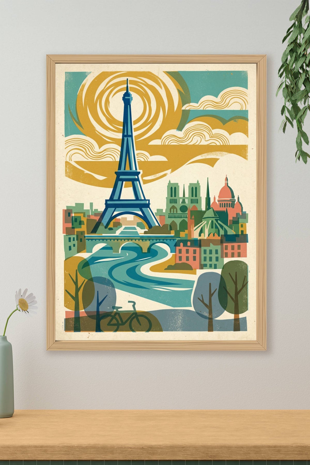 Affiche Paris, poster Tour Eiffel vintage