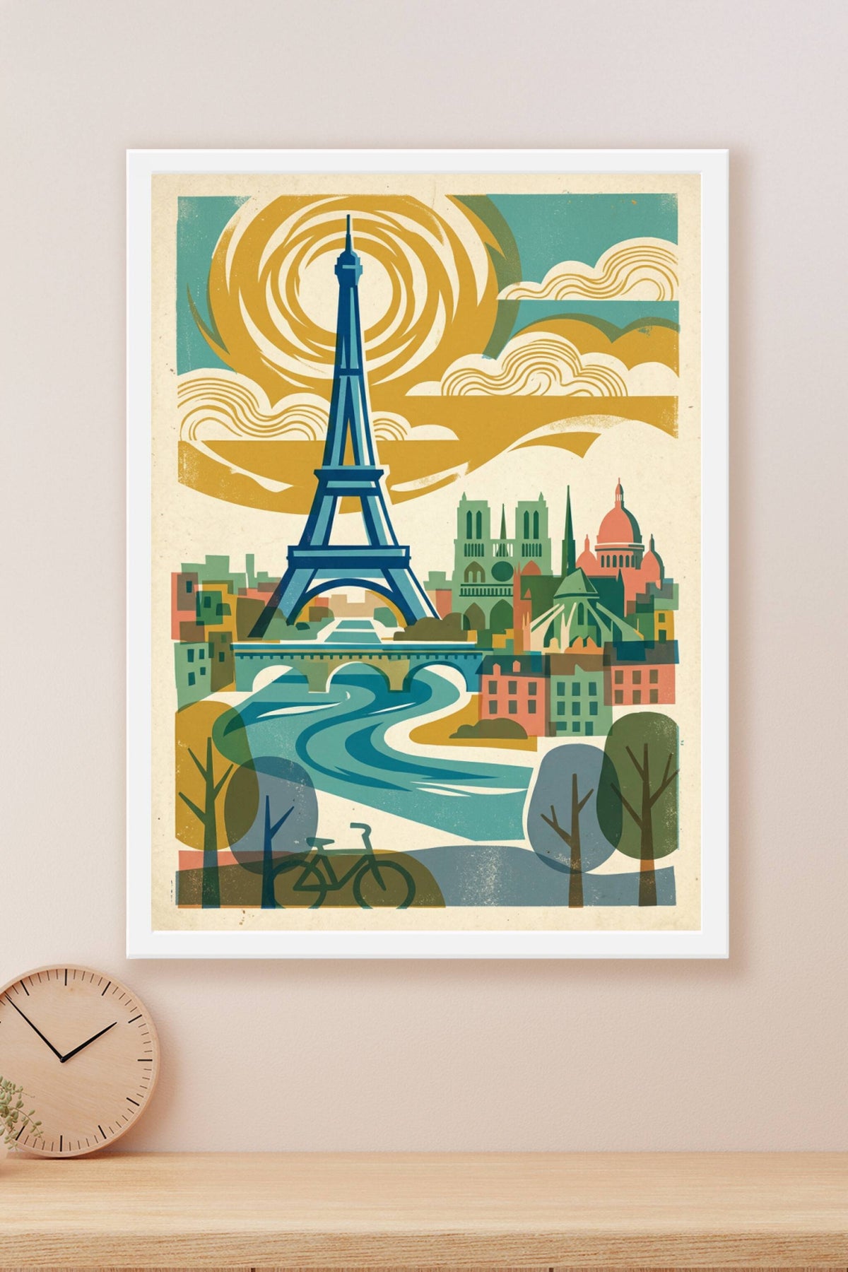 Affiche Paris, poster Tour Eiffel vintage