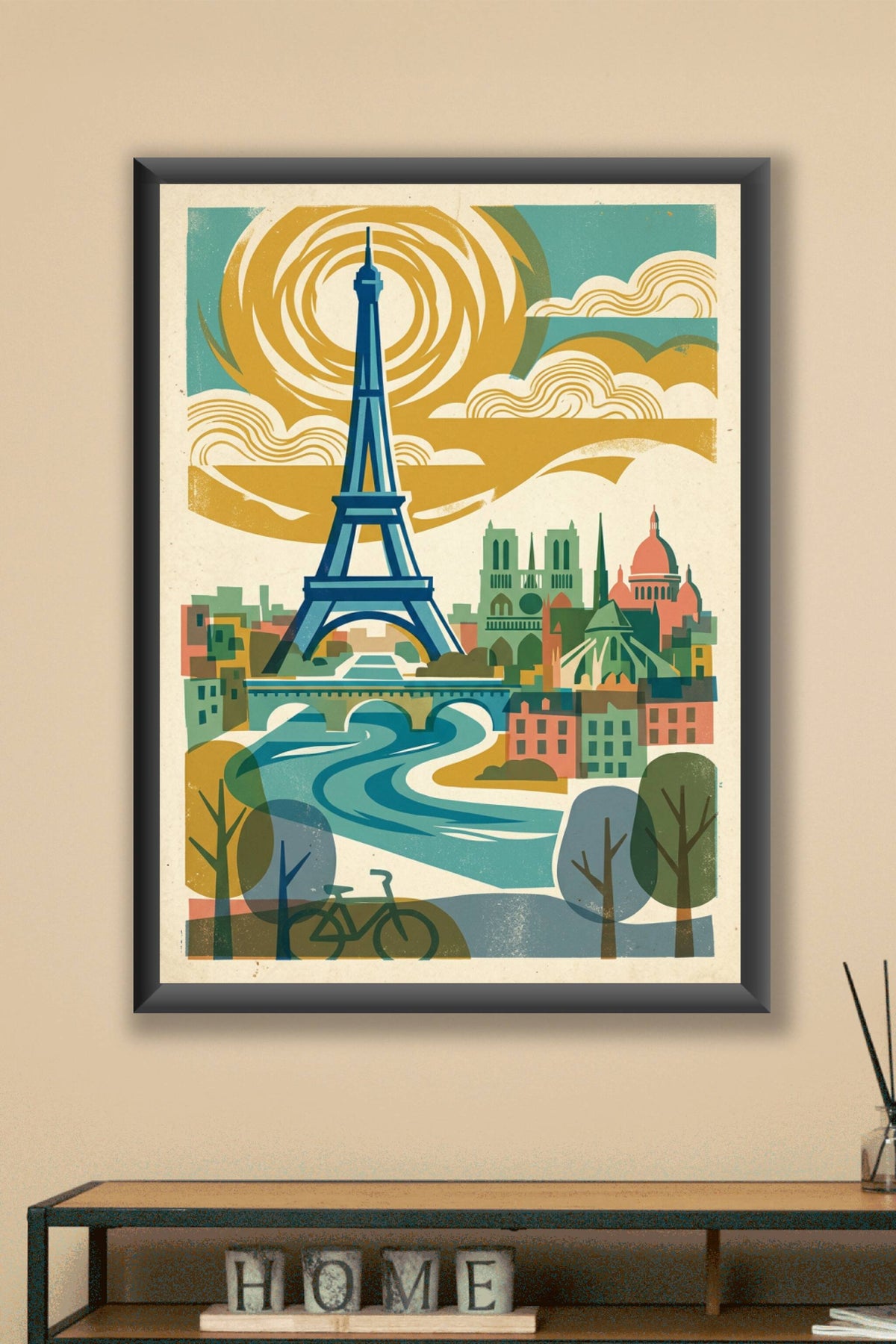 Affiche Paris, poster Tour Eiffel vintage