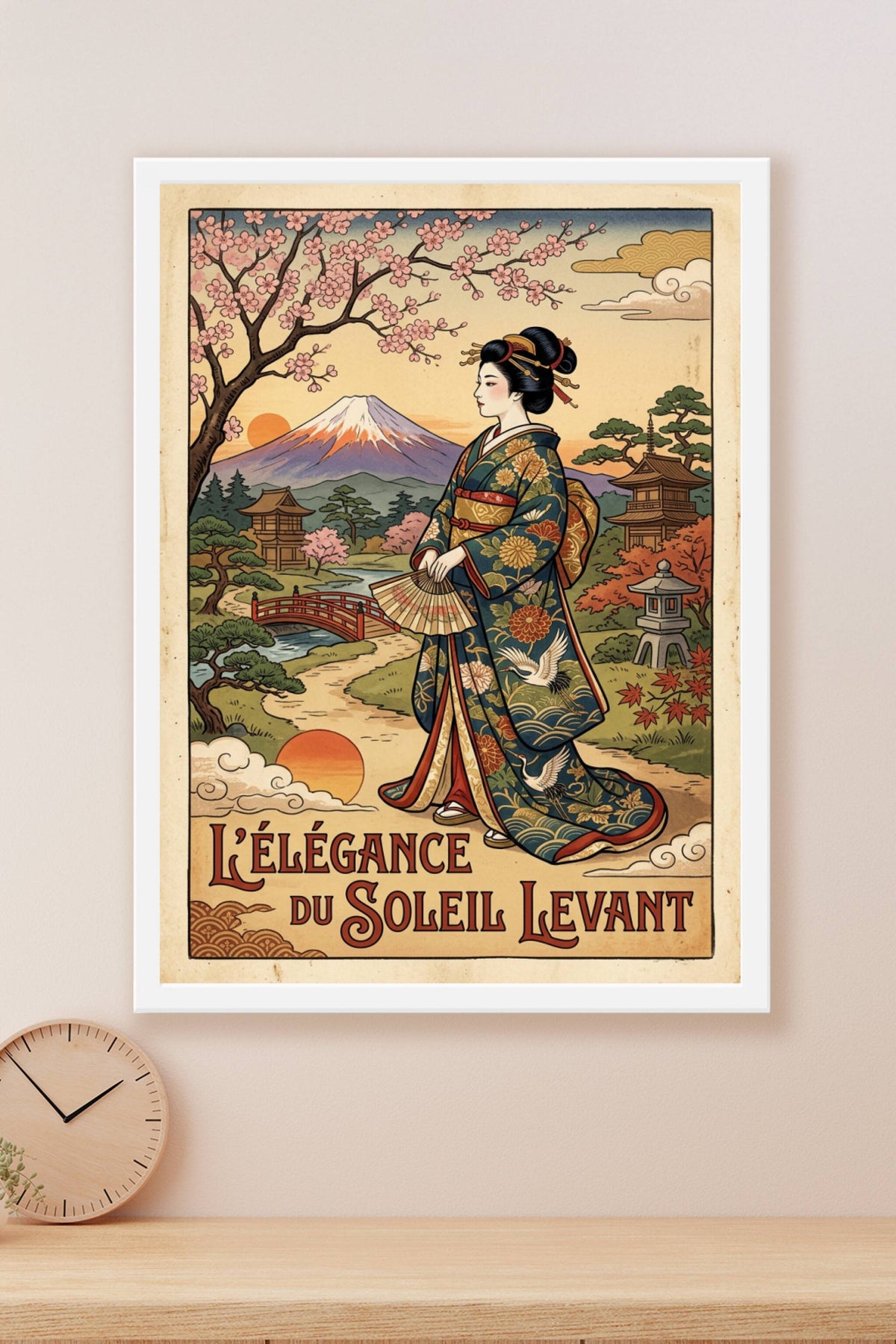 Poster du Soleil Levant, Japon vintage