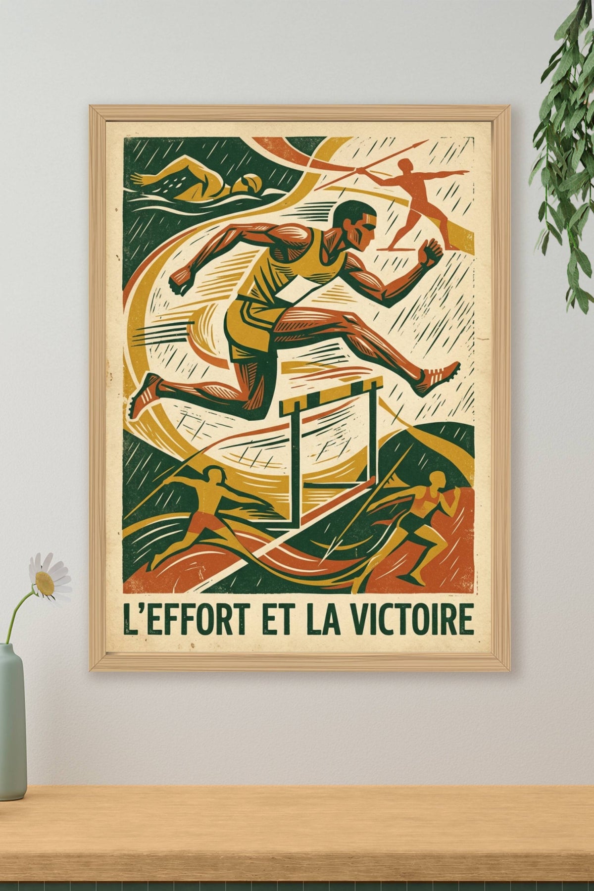 Affiche de l'effort et la victoire, poster sport