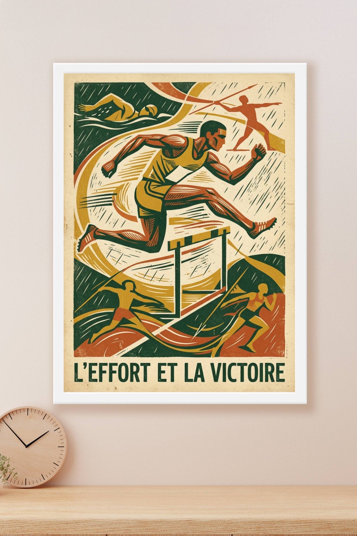 Affiche de l'effort et la victoire, poster sport