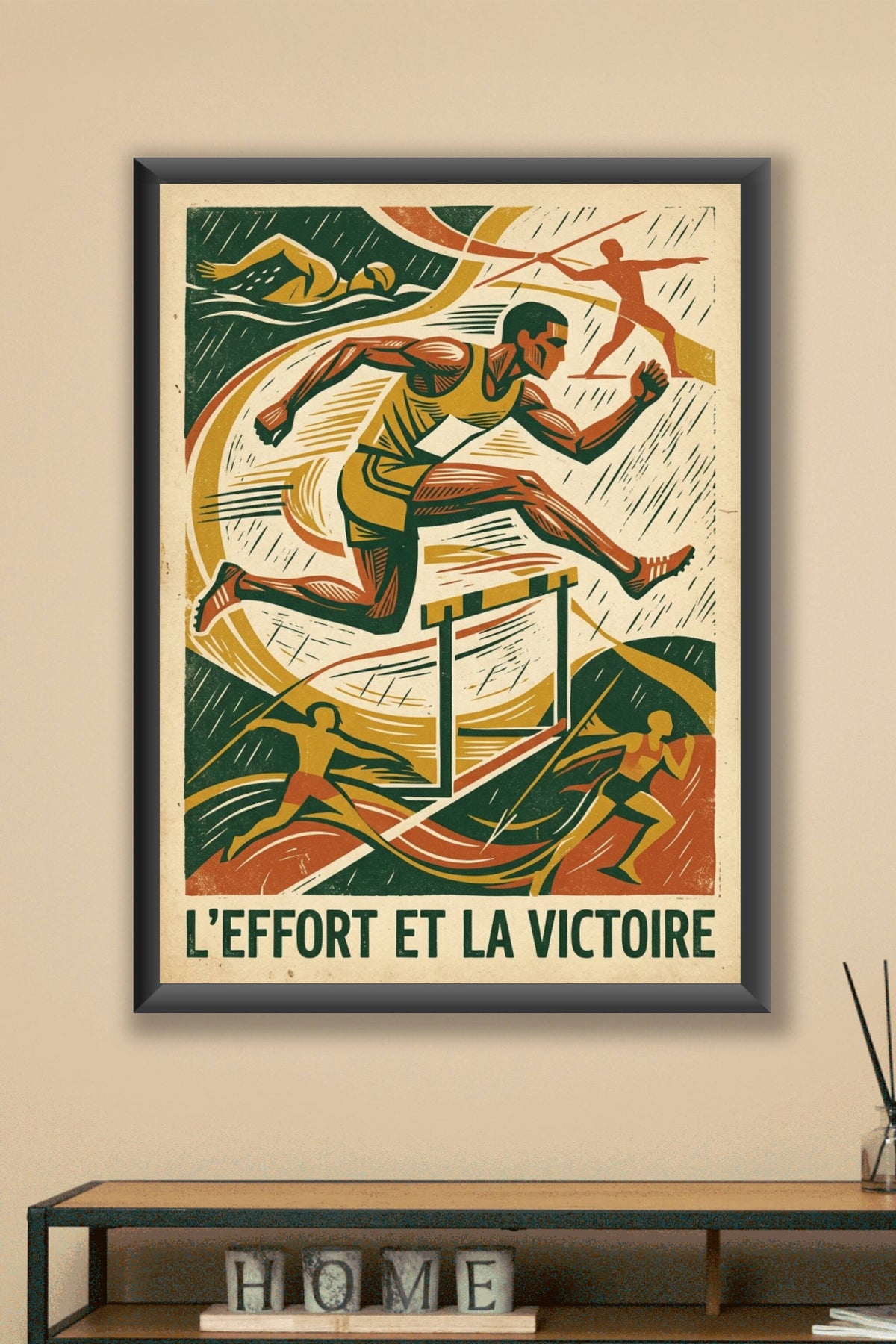 Affiche de l'effort et la victoire, poster sport