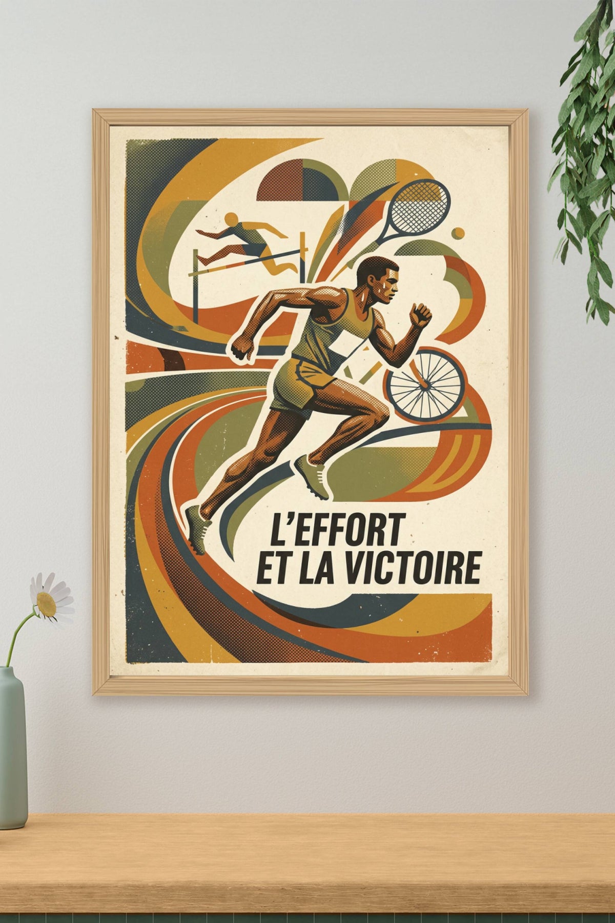 Affiche L'Effort et la Victoire, style vintage