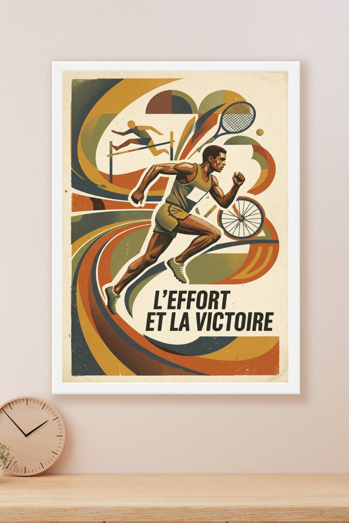 Affiche L'Effort et la Victoire, style vintage