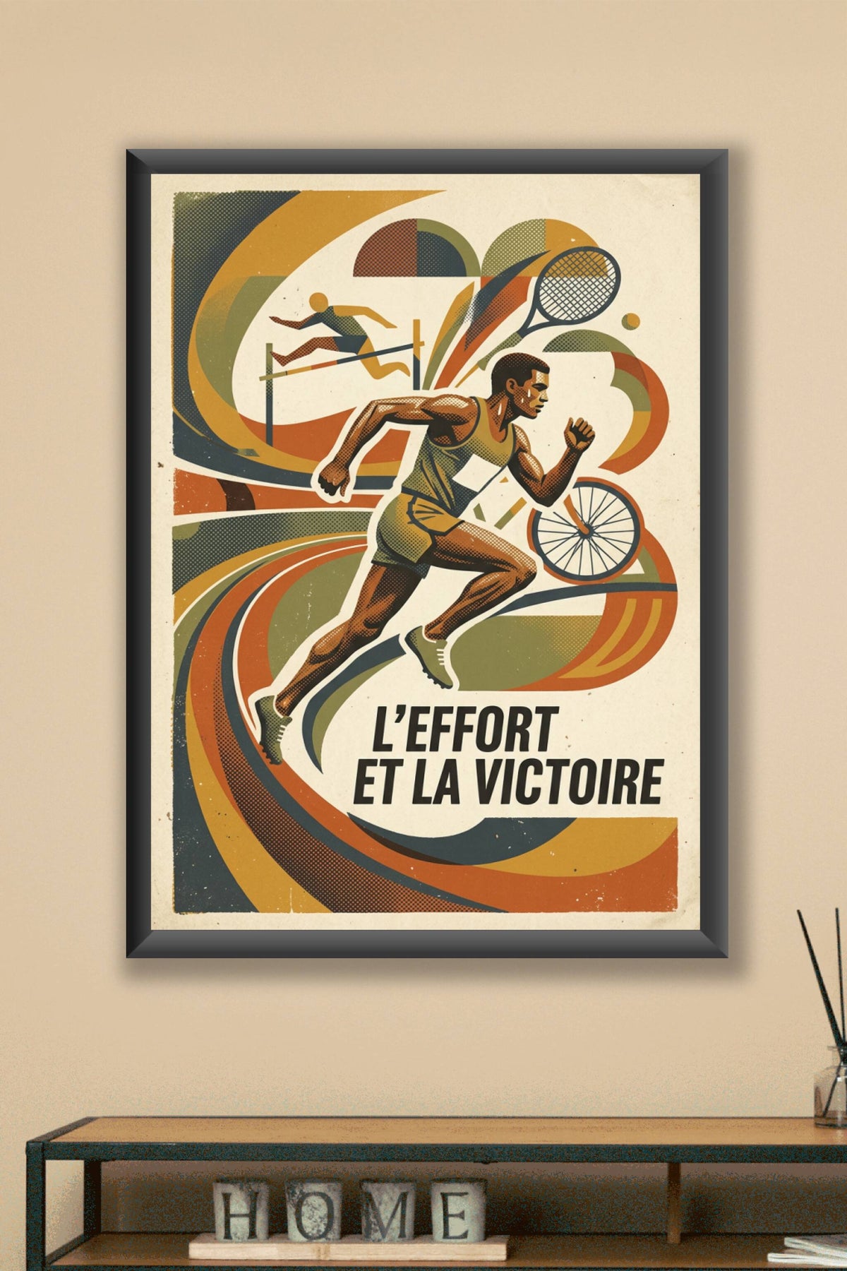 Affiche L'Effort et la Victoire, style vintage