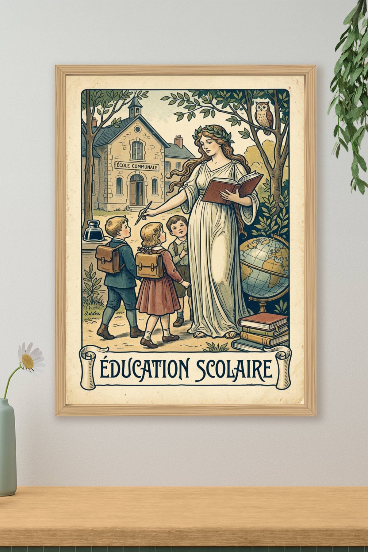 Affiche d'Éducation Scolaire, poster vintage
