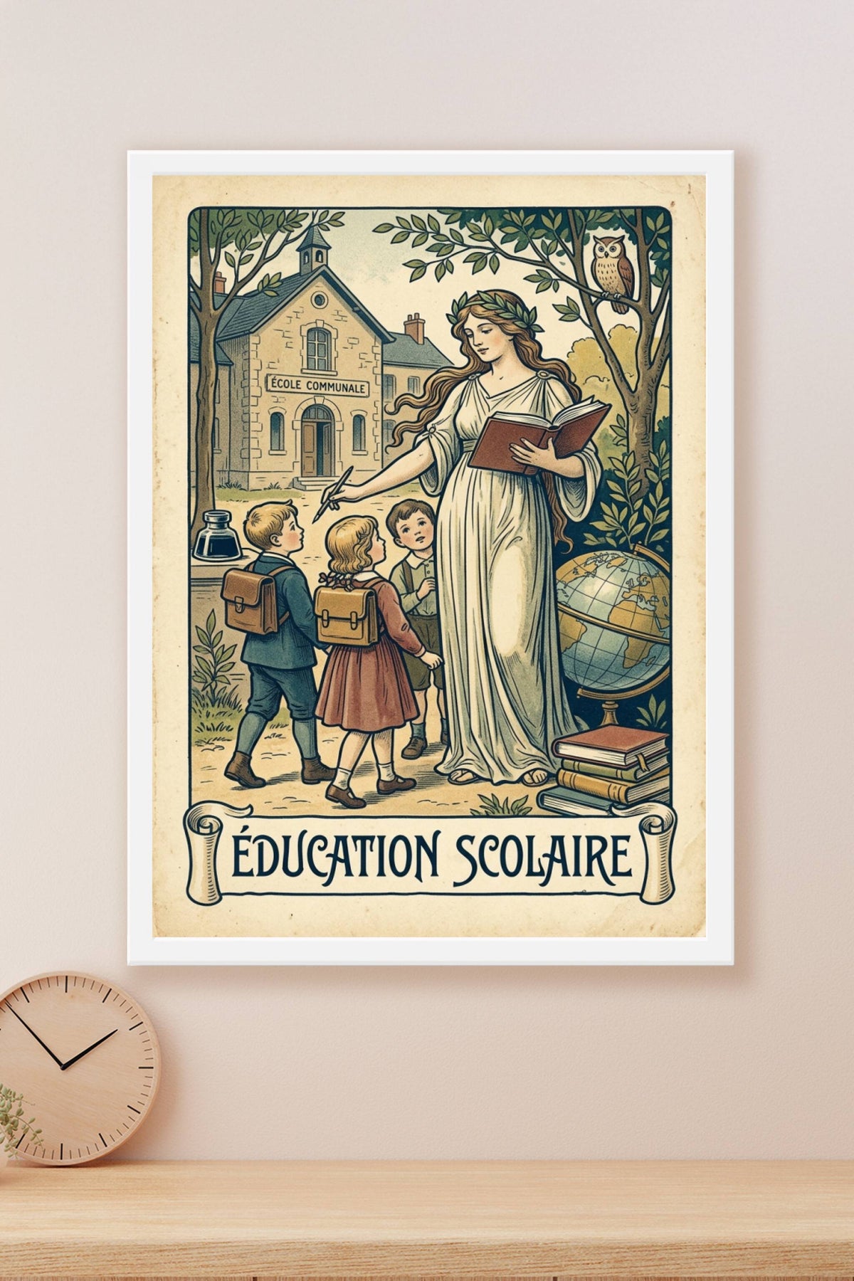 Affiche d'Éducation Scolaire, poster vintage