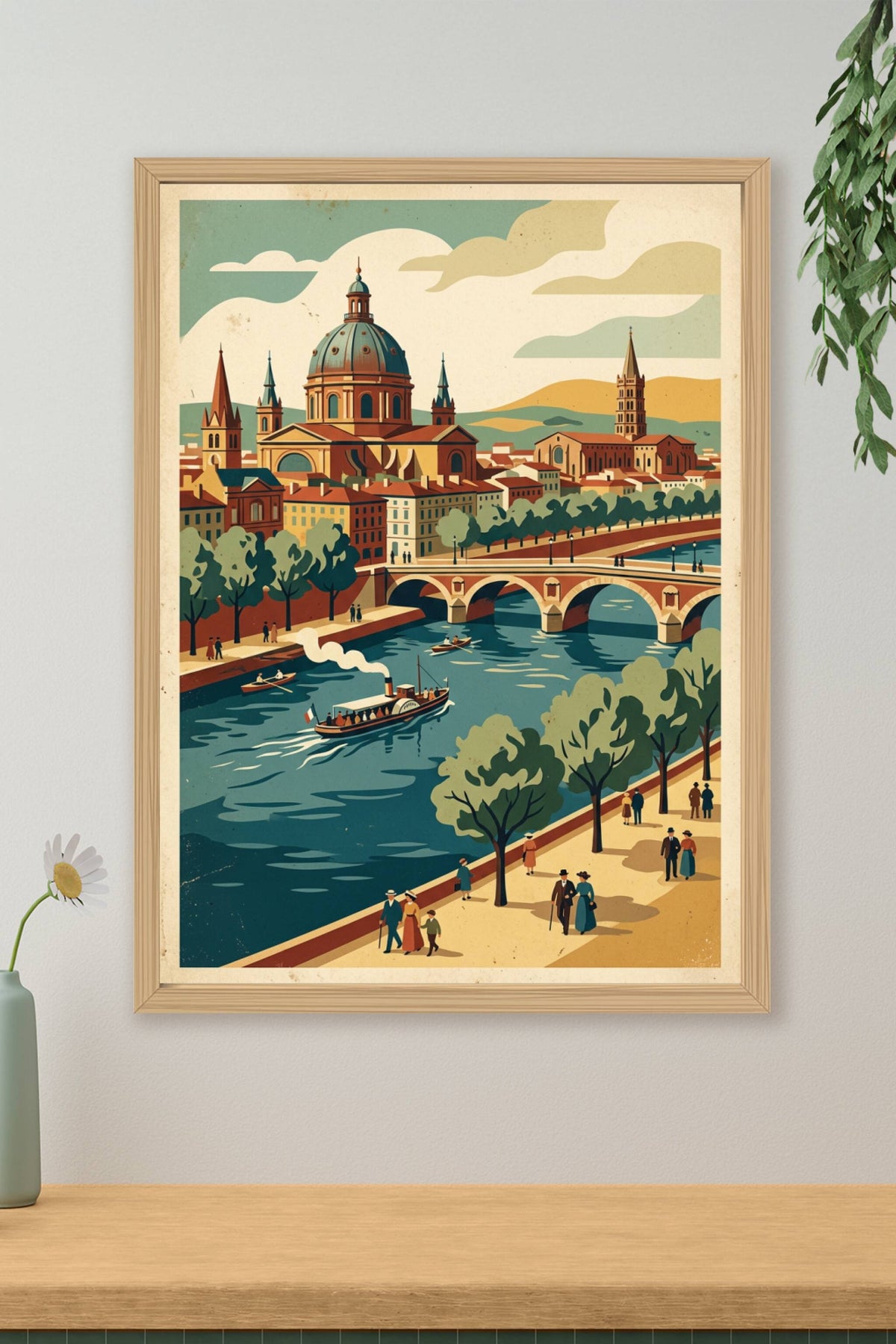 Poster de Toulouse, dôme de la Grave vintage