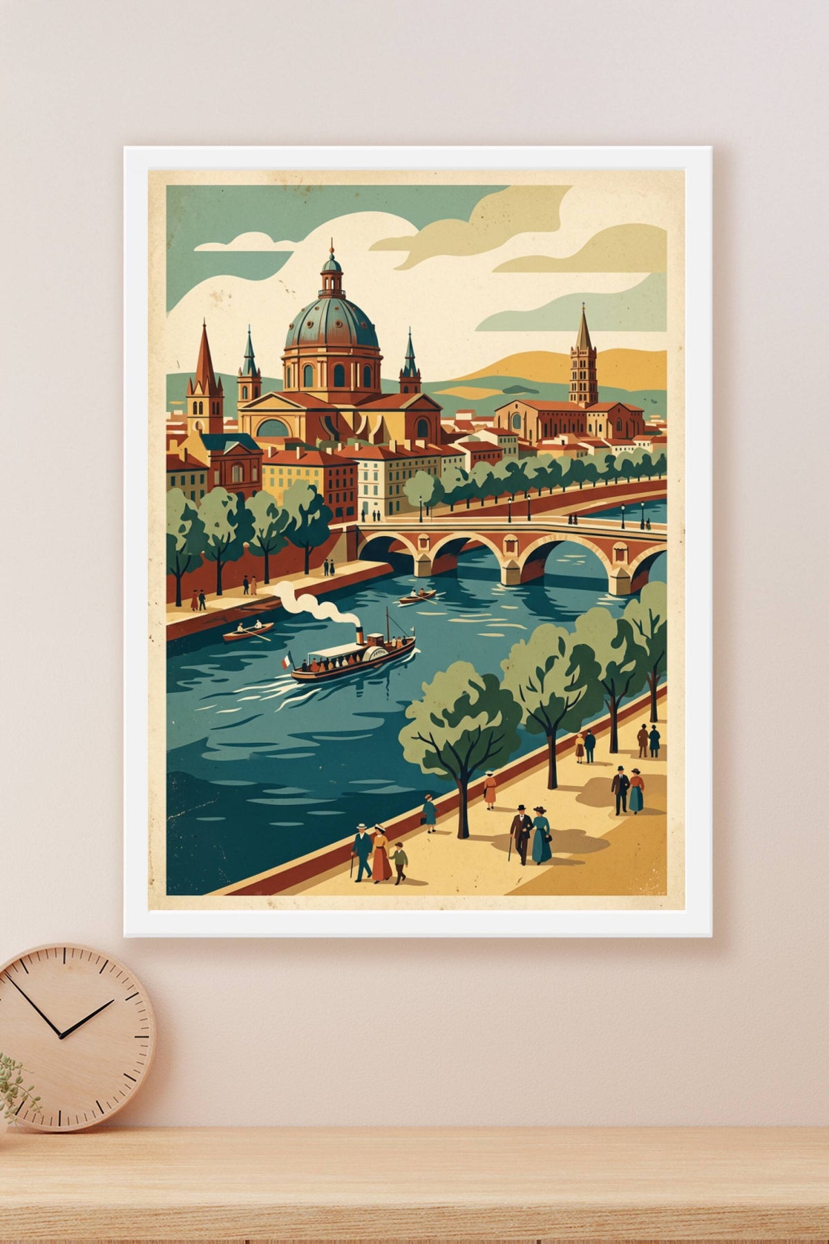 Poster de Toulouse, dôme de la Grave vintage