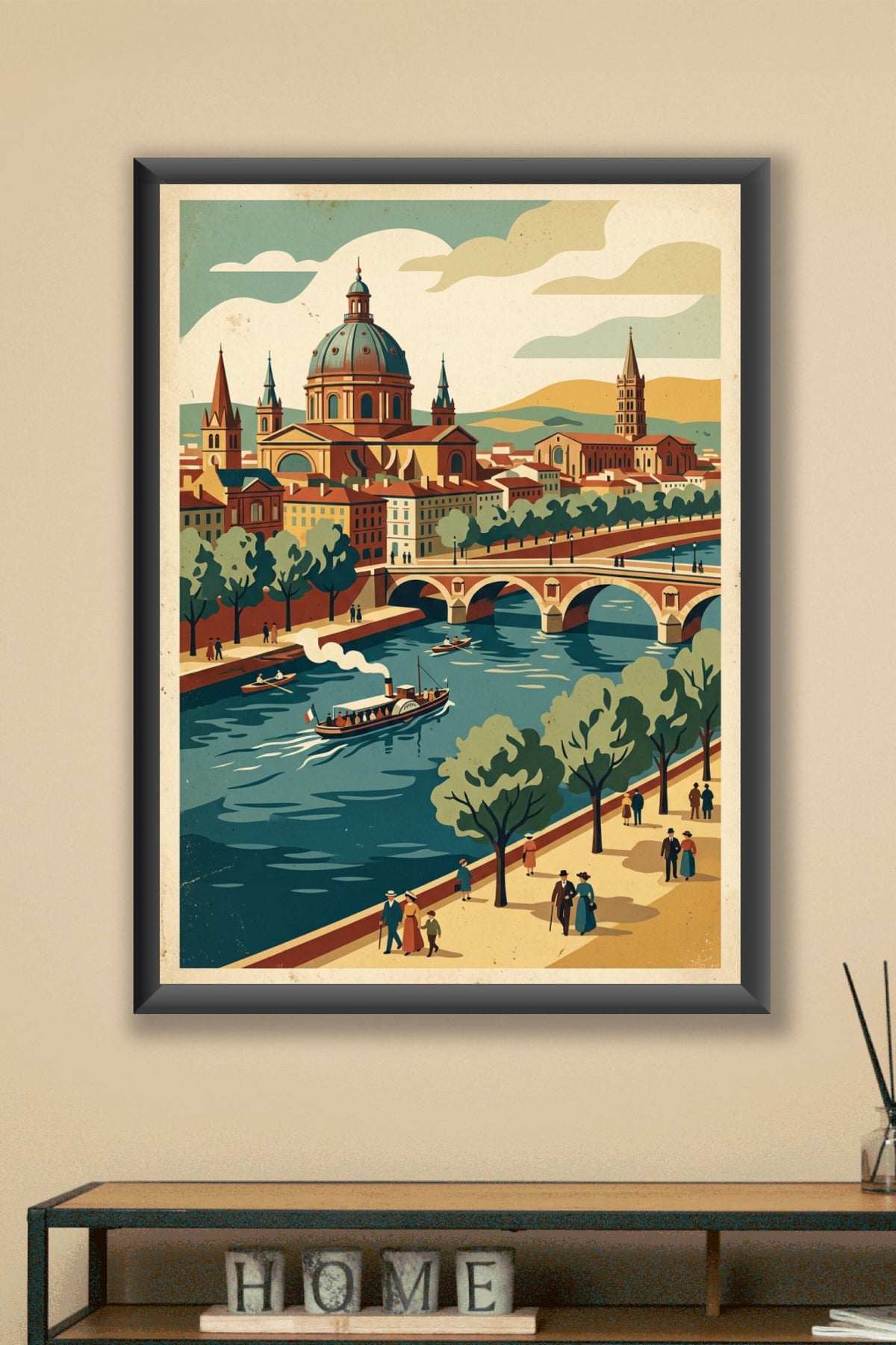 Poster de Toulouse, dôme de la Grave vintage