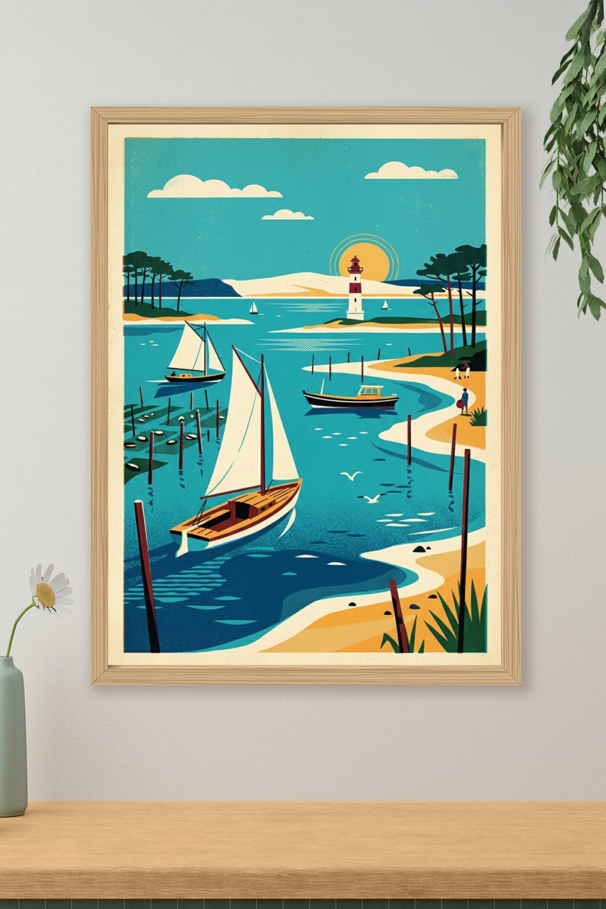 Affiche du Bassin d'Arcachon, phare du Cap Ferret