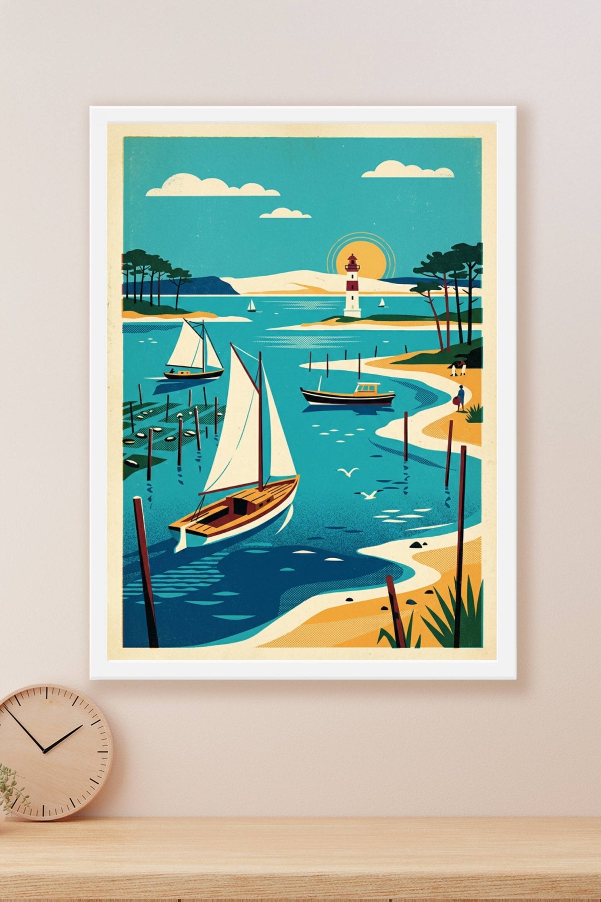 Affiche du Bassin d'Arcachon, phare du Cap Ferret