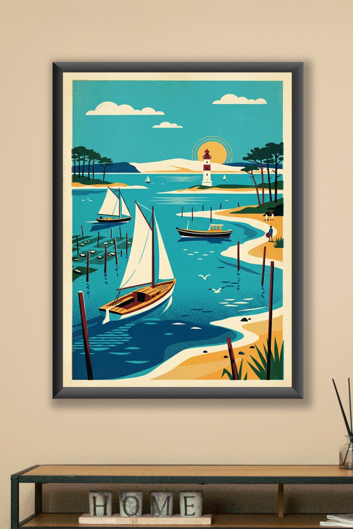 Affiche du Bassin d'Arcachon, phare du Cap Ferret