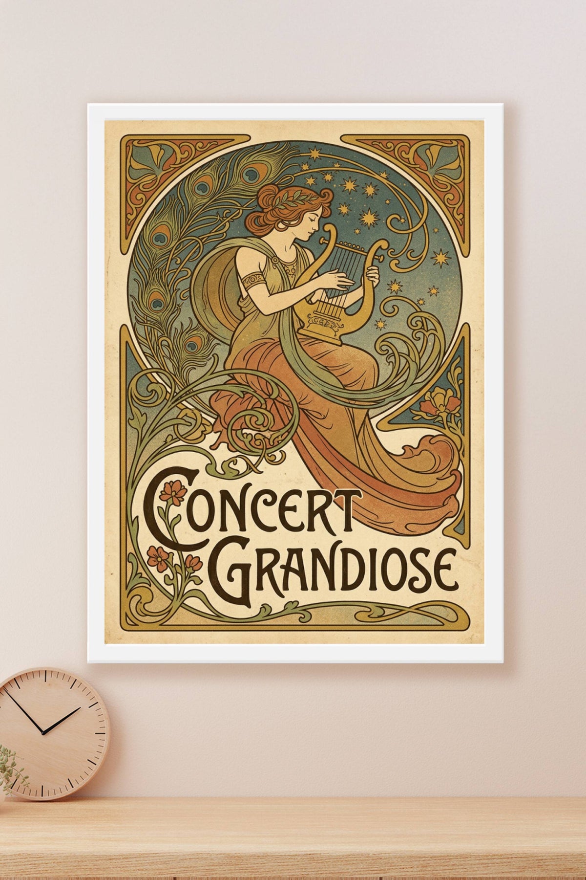 Affiche Concert Grandiose, style Art nouveau