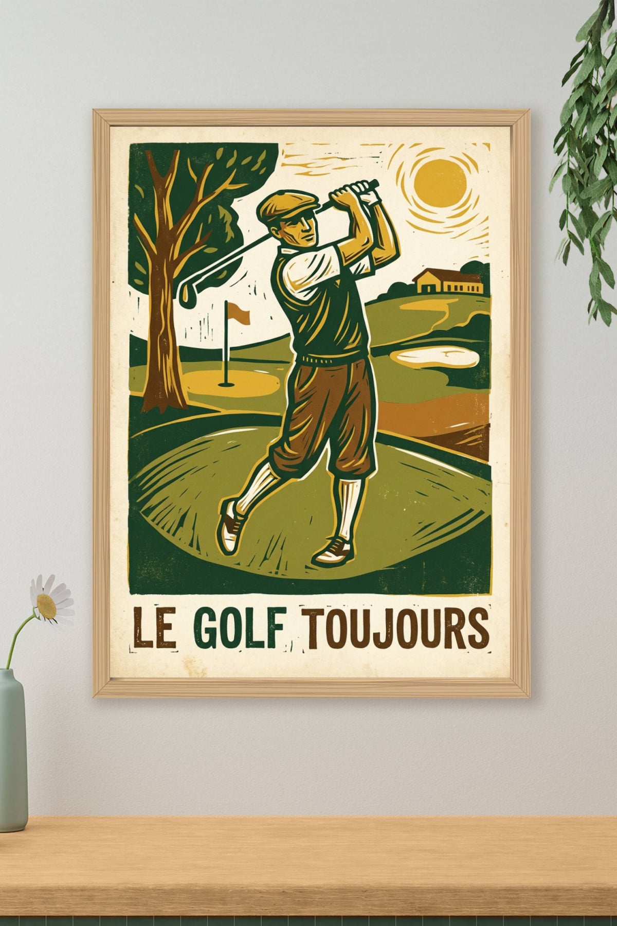 Affiche de golf vintage, poster Le Golf Toujours