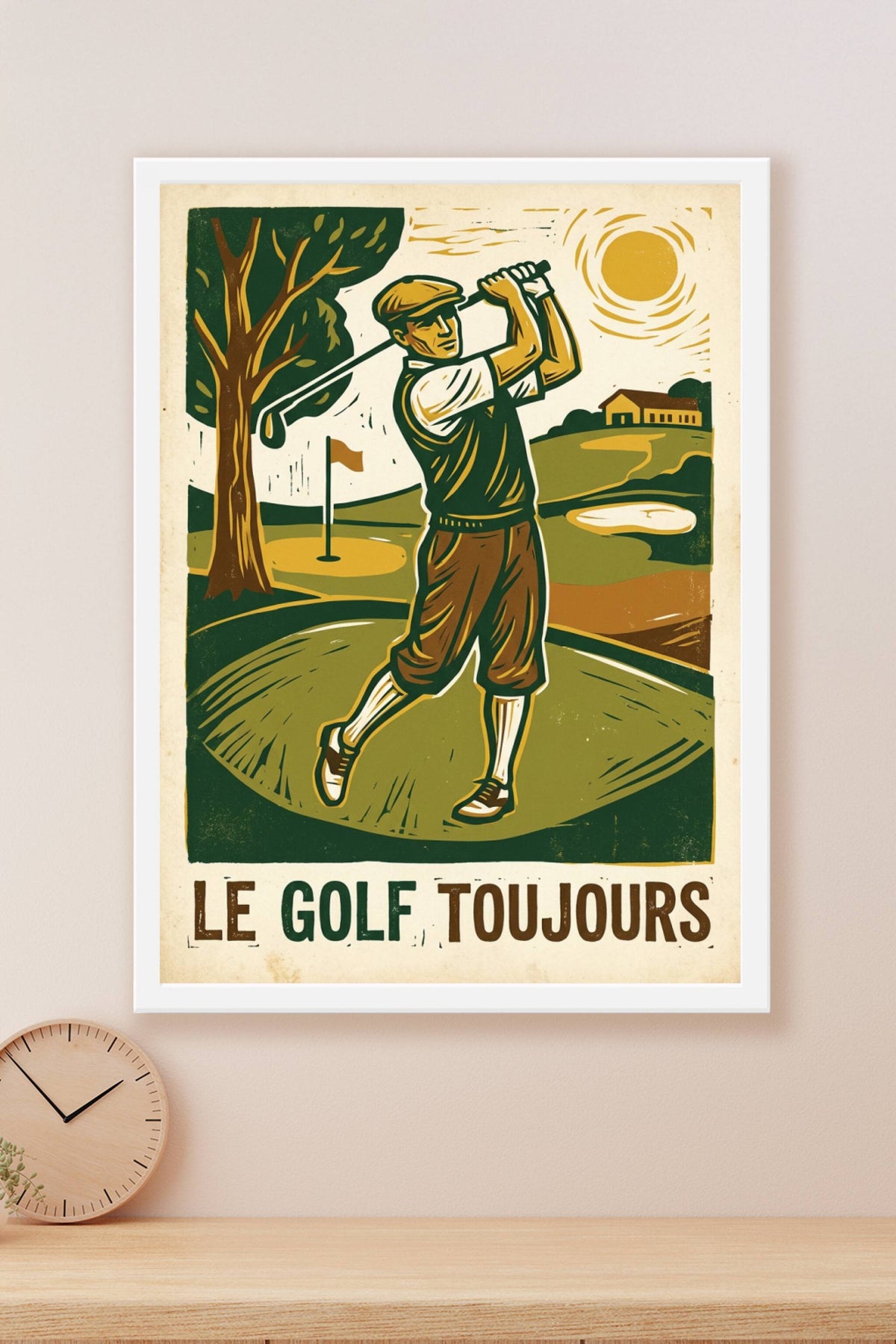 Affiche de golf vintage, poster Le Golf Toujours