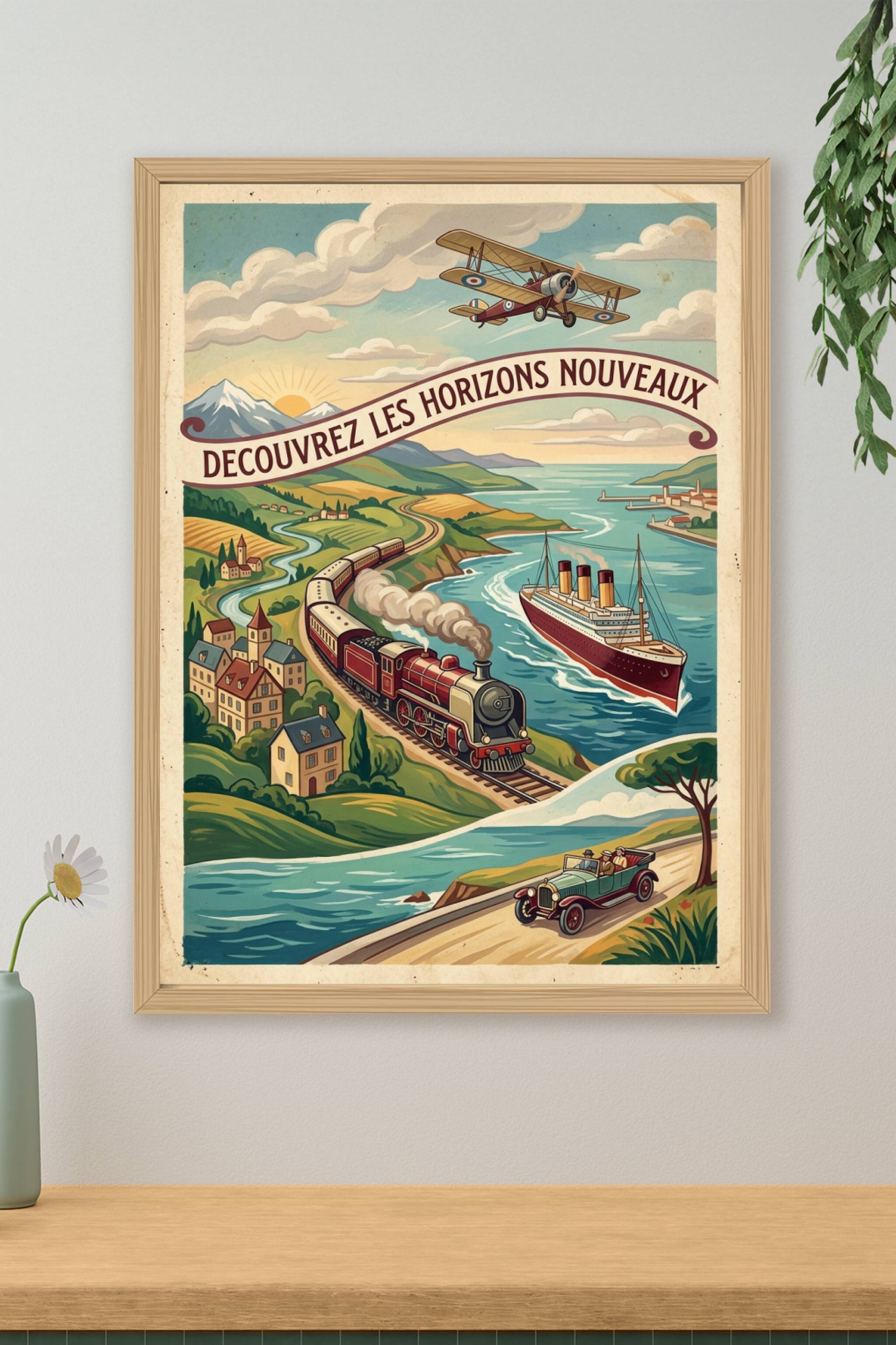 Affiche de Voyage Belle Époque, style vintage